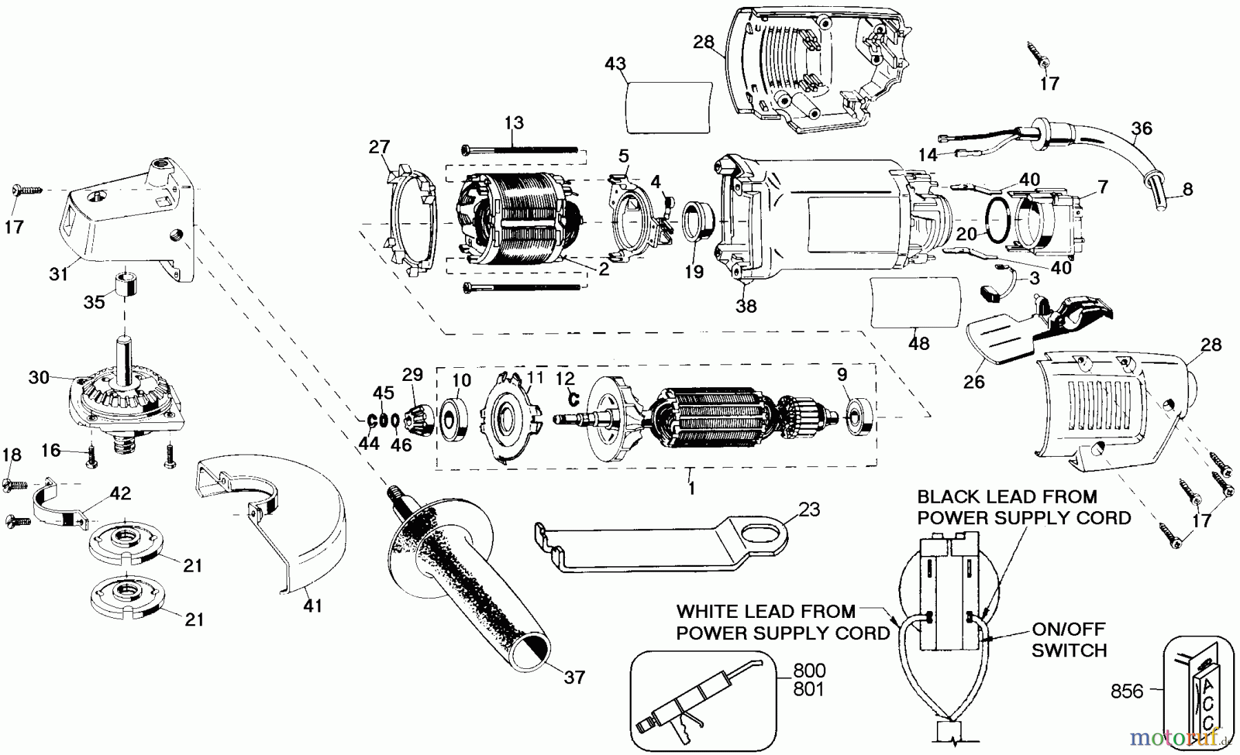 DEWALT Divers 100MM ANGLE GRIND. NZ/AUS DW402-45 Seite 1