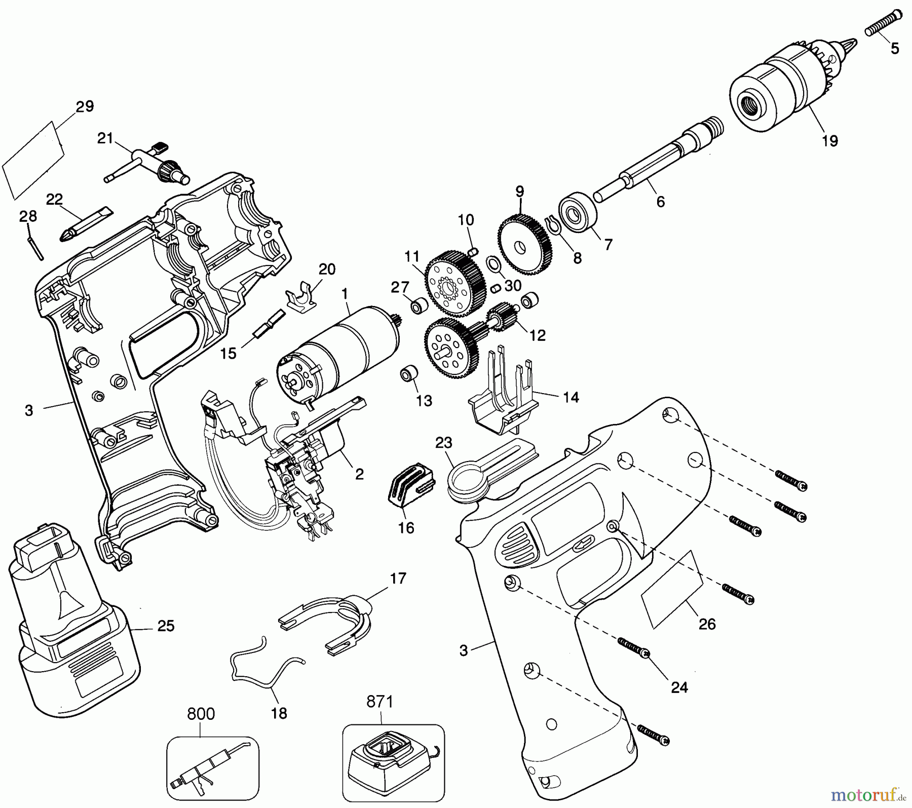 DEWALT Divers 10MM 7.2V VSR DRIL NZ/AUS DW942R-45 Seite 1