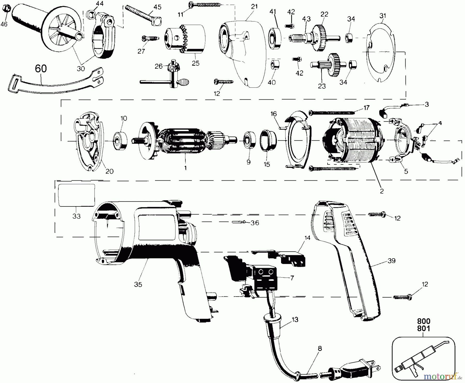 BLACK+DECKER PROFESSIONELL BOHRER, MAGNETBOHRMASCHINE, GEWINDESCHNEIDER 3/8 DRILL 1180-95 Seite 1