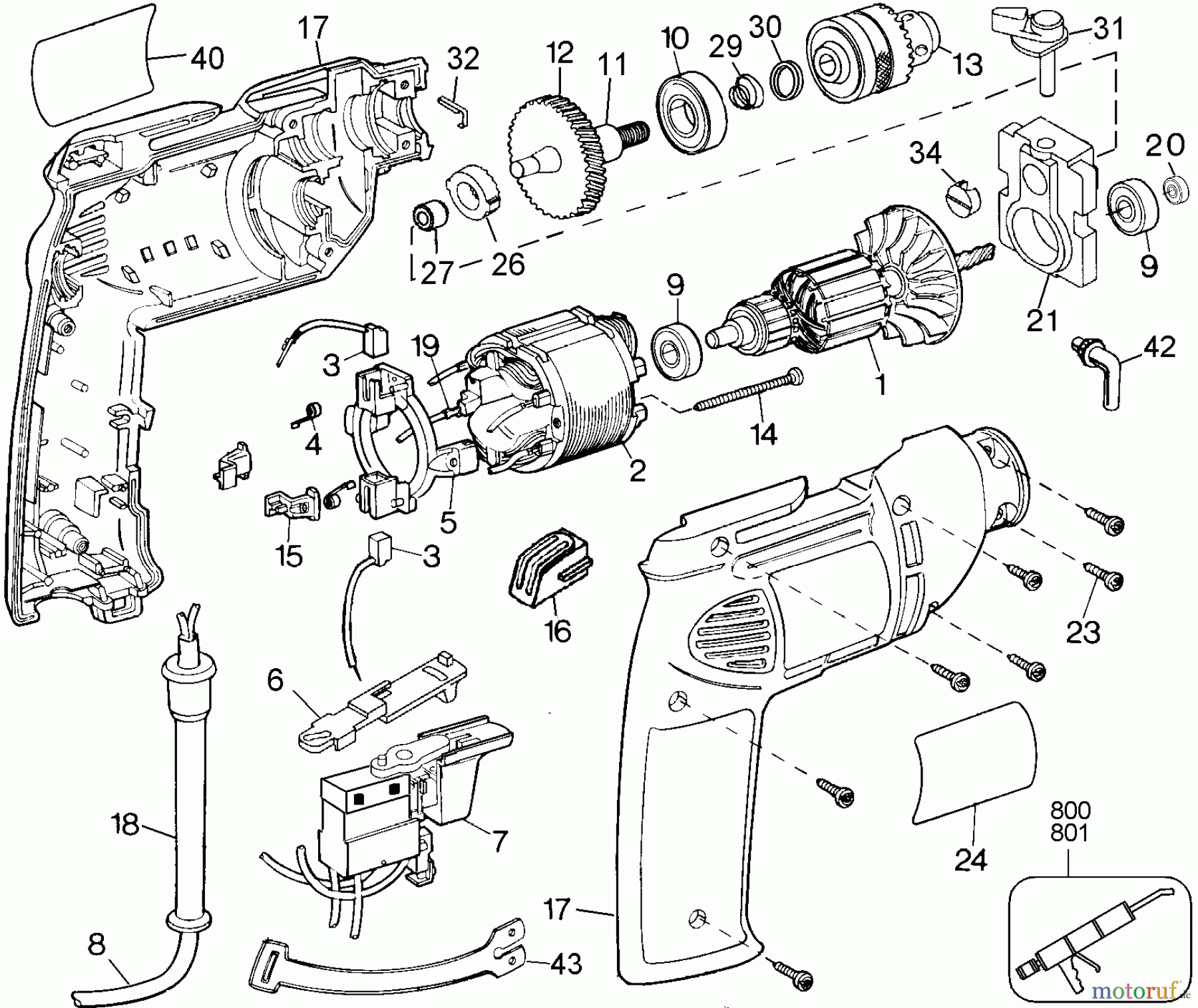  DEWALT Divers 10MM HAMMER DRILL LAT AMR 2242-36 Seite 1