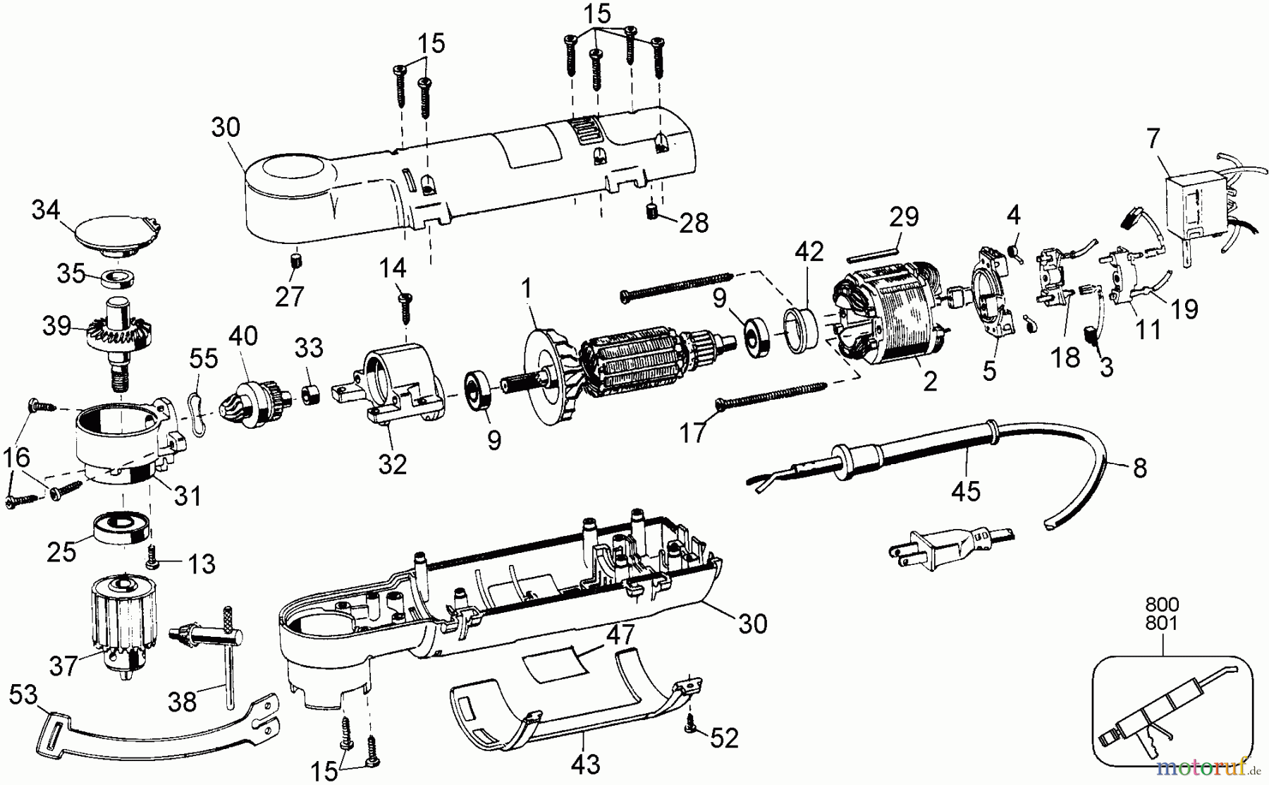 BLACK+DECKER PROFESSIONELL BOHRER, MAGNETBOHRMASCHINE, GEWINDESCHNEIDER PROF. 3/8 SHORTY DRILL 1165 Seite 1