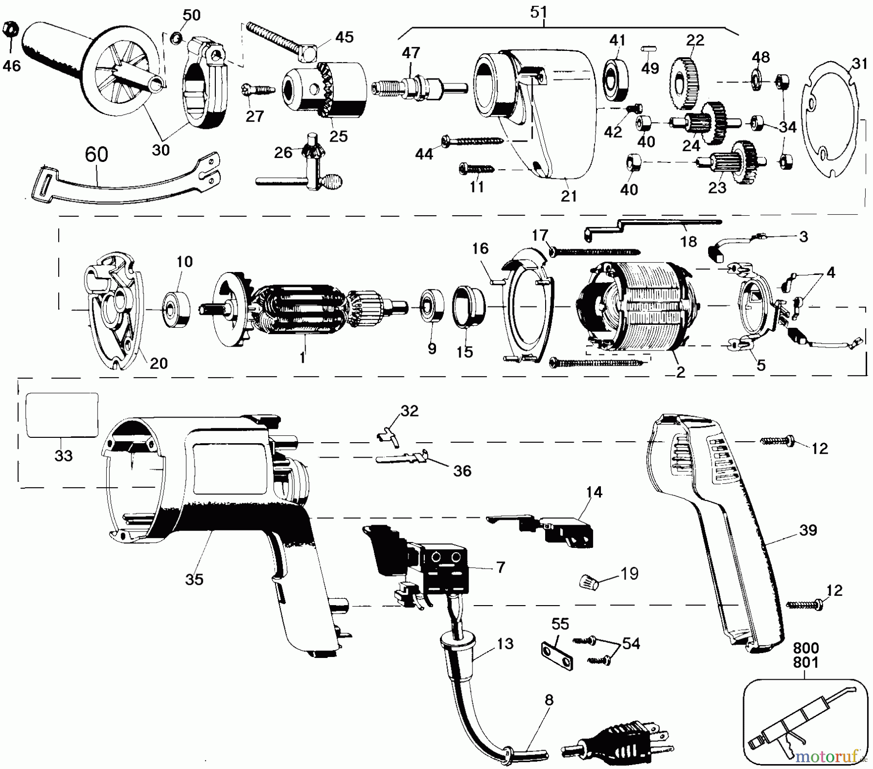 BLACK+DECKER PROFESSIONELL BOHRER, MAGNETBOHRMASCHINE, GEWINDESCHNEIDER 1/2 HOLGUN 3 WIRE 1311G Seite 1