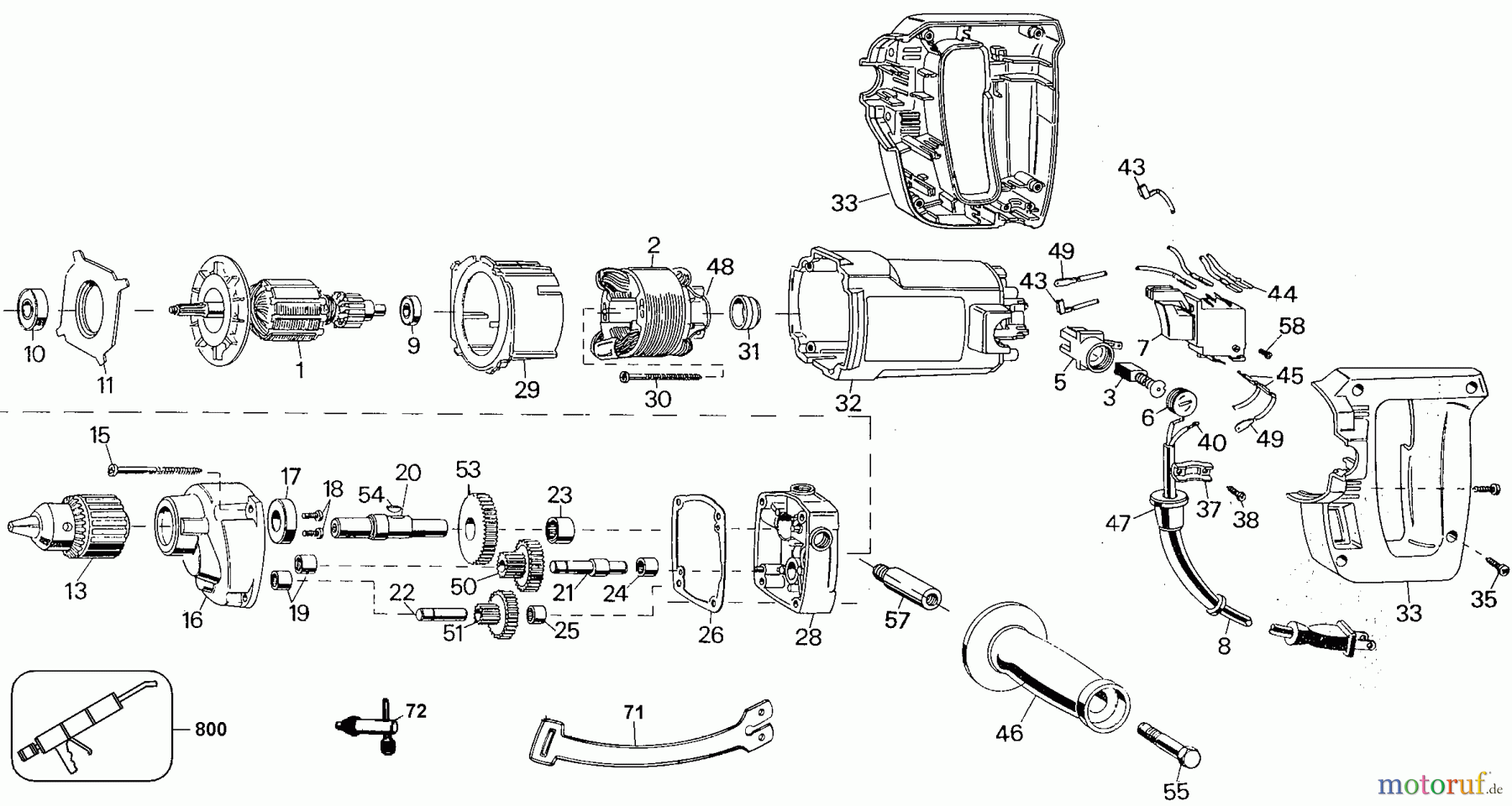  BLACK+DECKER PROFESSIONELL BOHRER, MAGNETBOHRMASCHINE, GEWINDESCHNEIDER 13MM END HANDLE DRILL 1338-45 Seite 1