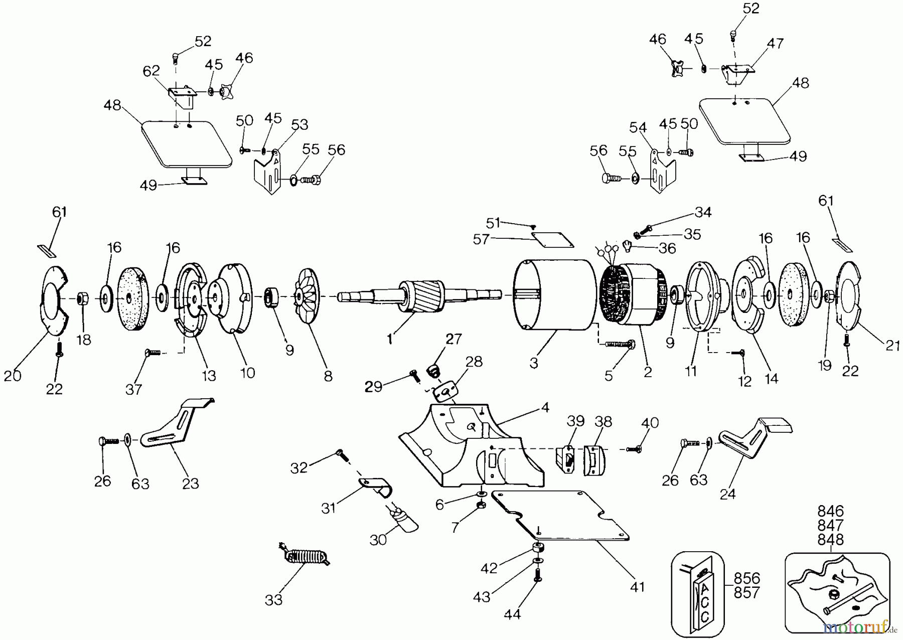 BLACK+DECKER PROFESSIONELL SCHLEIFMASCHINEN, POLIERMASCHINEN UND EINFÄDLER PRO 6 BENCH GRINDER 1766 Seite 1