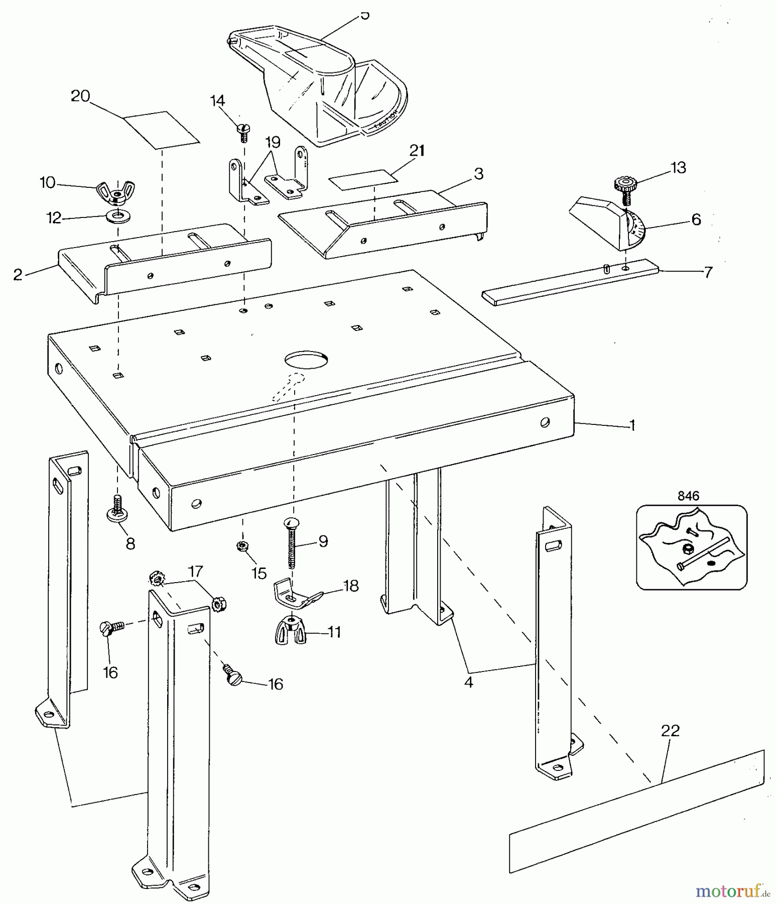 BLACK+DECKER PROFESSIONELL ZUBEHÖR, ANBAUGERÄTE & UNMOTORISIERT FRÄSENTISCH 76-401 Seite 1