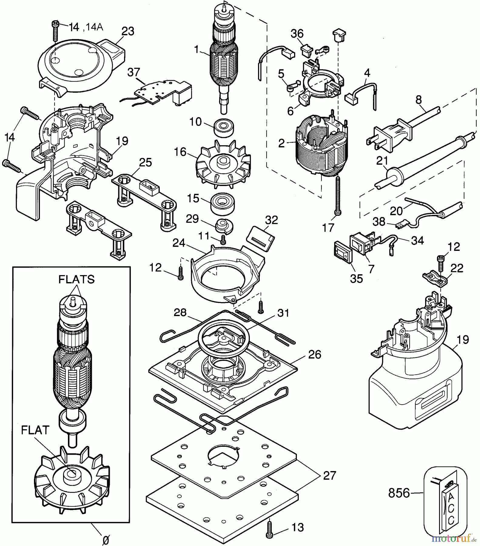 BLACK+DECKER INNENAUSSTATTUNG ABSCHLEIFGERÄT SANDER,PALM 4011-28 Seite 1