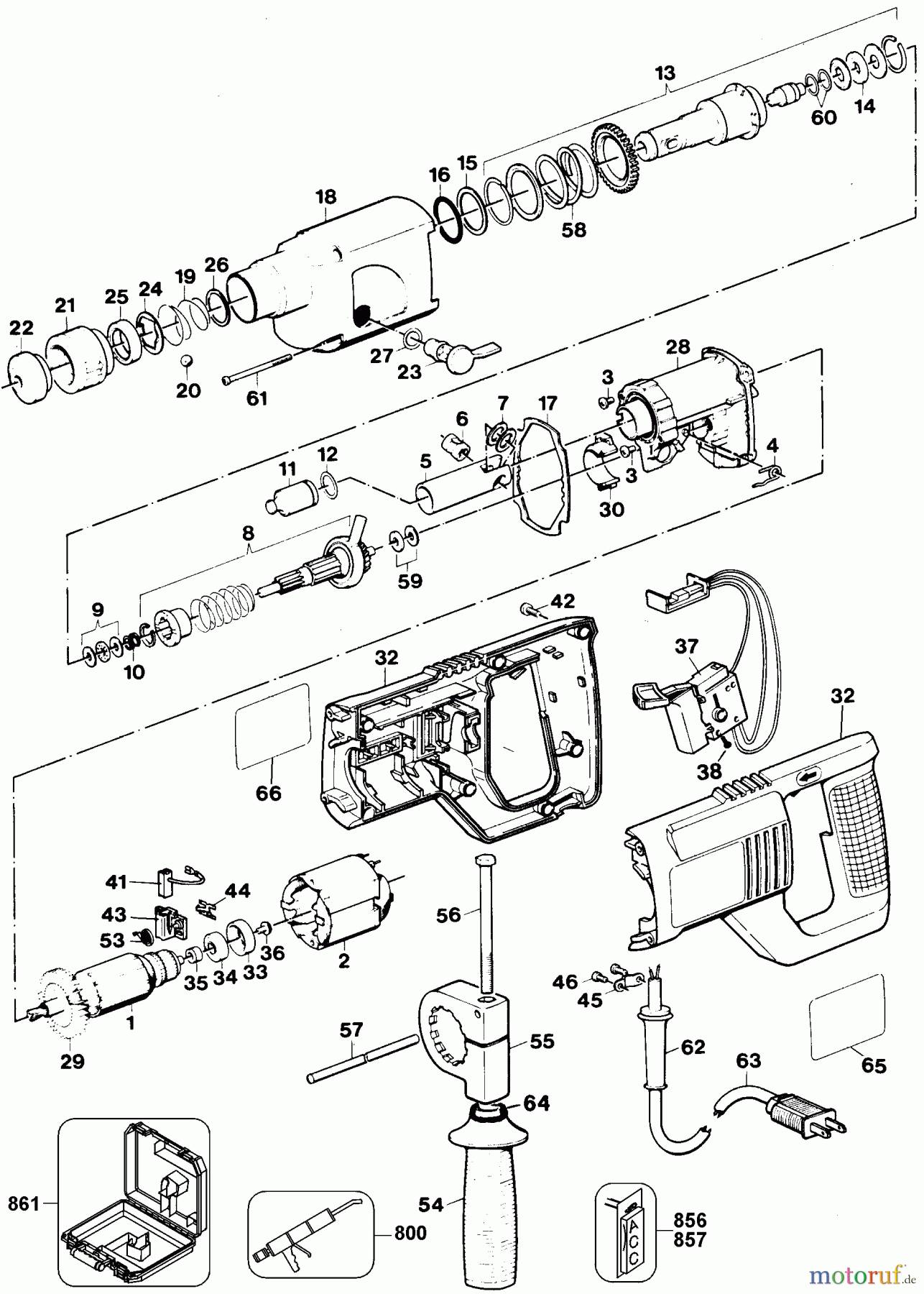  BLACK+DECKER PROFESSIONELL HAMMER BOHRHAMMER 5054K Seite 1