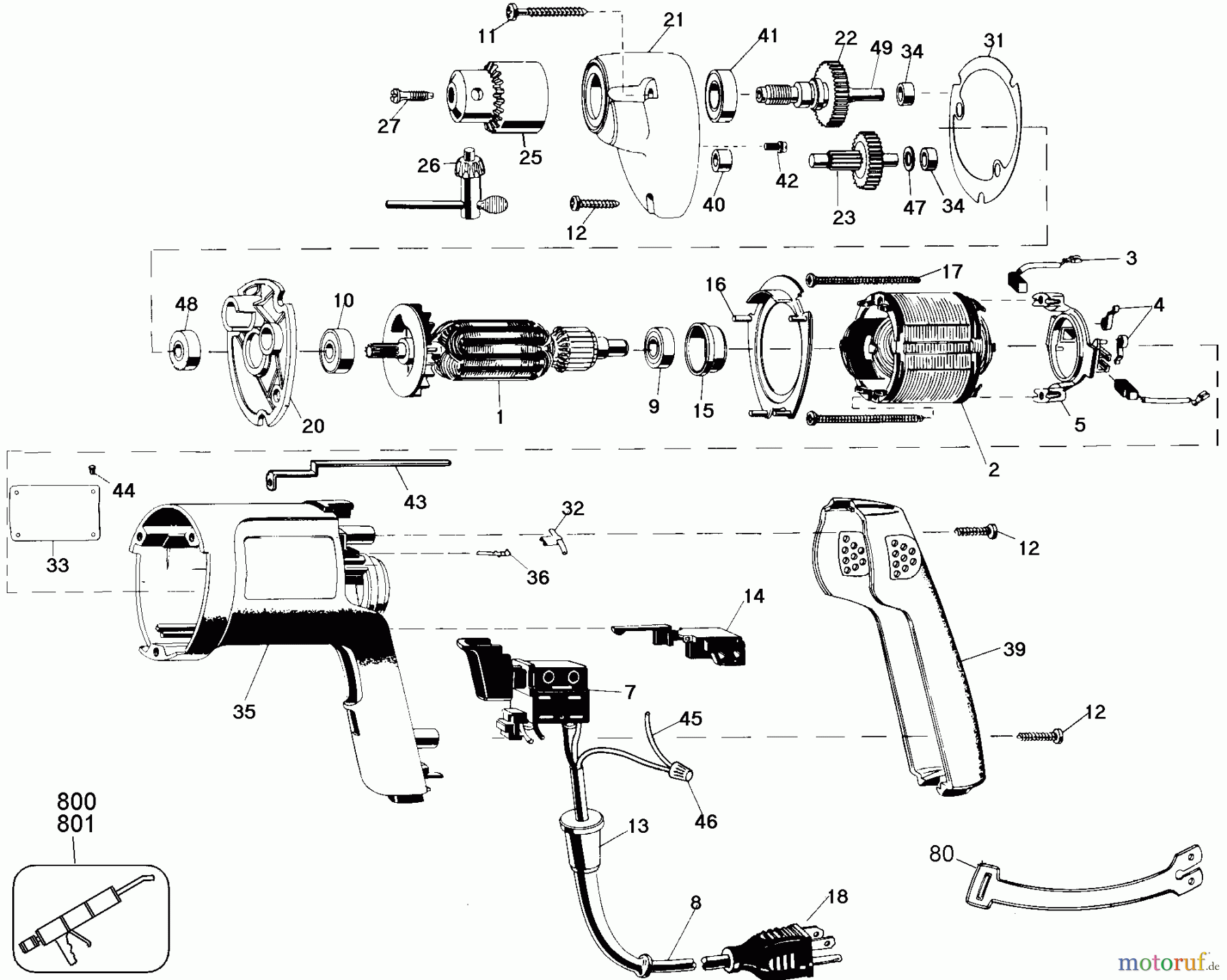 BLACK+DECKER PROFESSIONELL BOHRER, MAGNETBOHRMASCHINE, GEWINDESCHNEIDER M/S 3/8 HOLGUN DRILL 5111 Seite 1