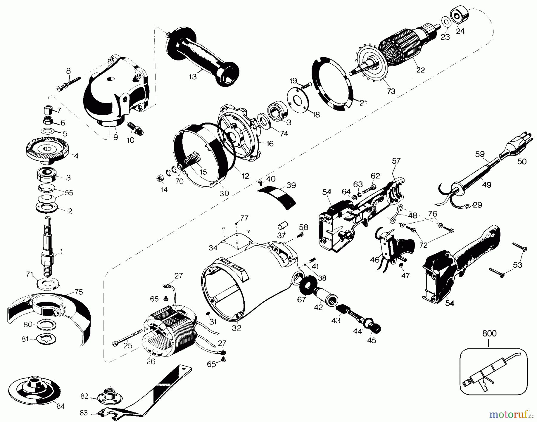  BLACK+DECKER PROFESSIONELL SCHLEIFMASCHINEN, POLIERMASCHINEN UND EINFÄDLER M/S 7/9 H.D. GRINDER 5590 Seite 1