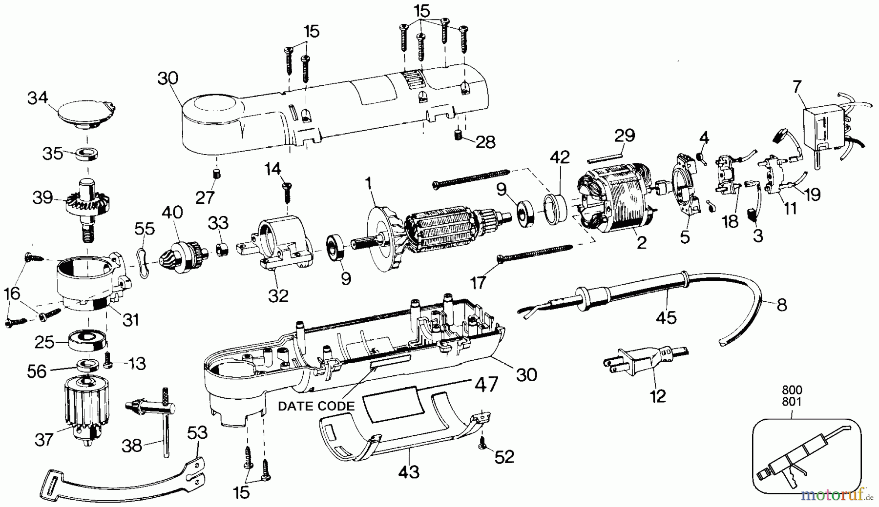 BLACK+DECKER PROFESSIONELL BOHRER, MAGNETBOHRMASCHINE, GEWINDESCHNEIDER 3/8 R.A. DRILL 6016 Seite 1