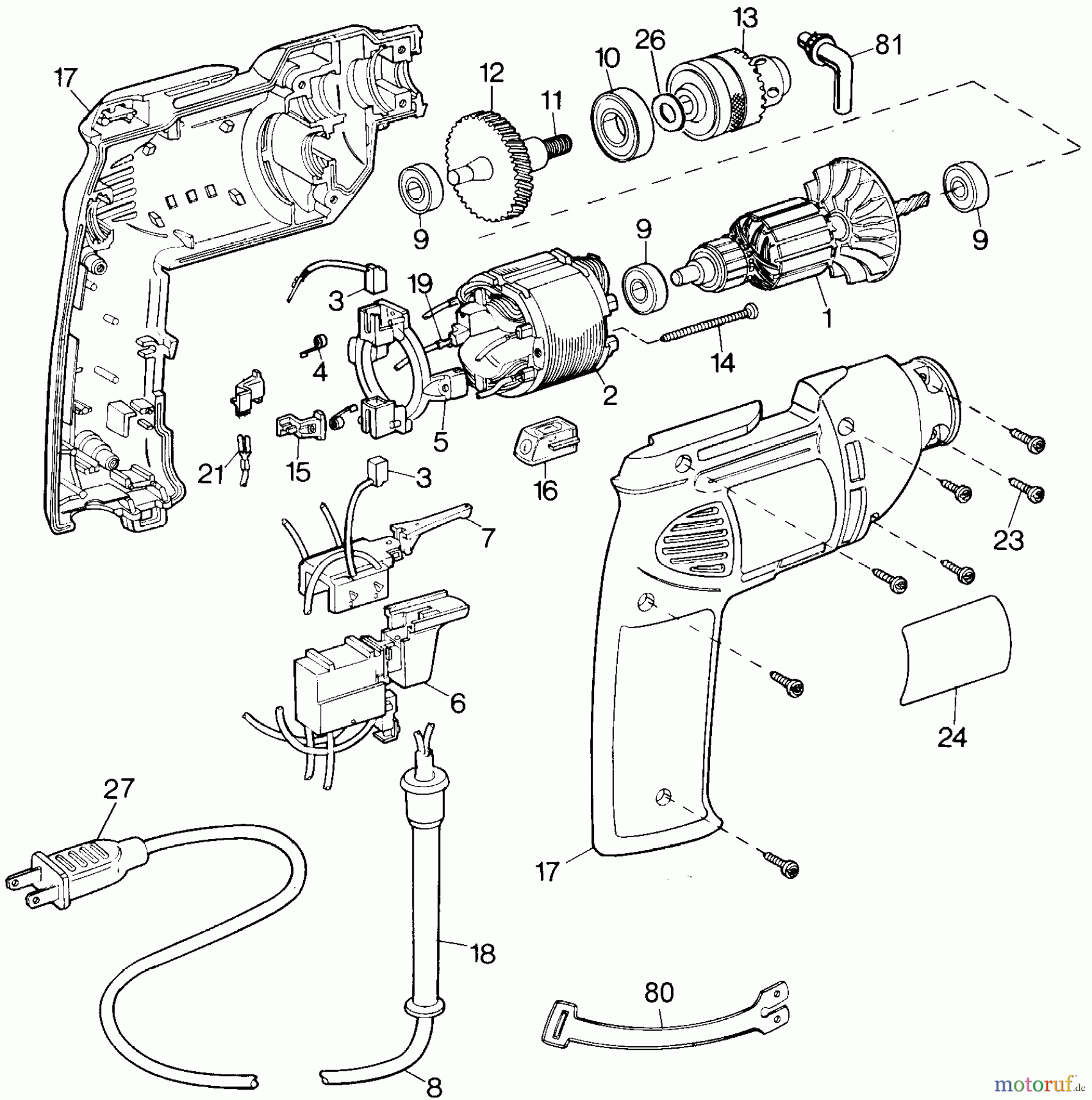 BLACK+DECKER PROFESSIONELL BOHRER, MAGNETBOHRMASCHINE, GEWINDESCHNEIDER 3/8 HD VSR DRILL 6037 Seite 1