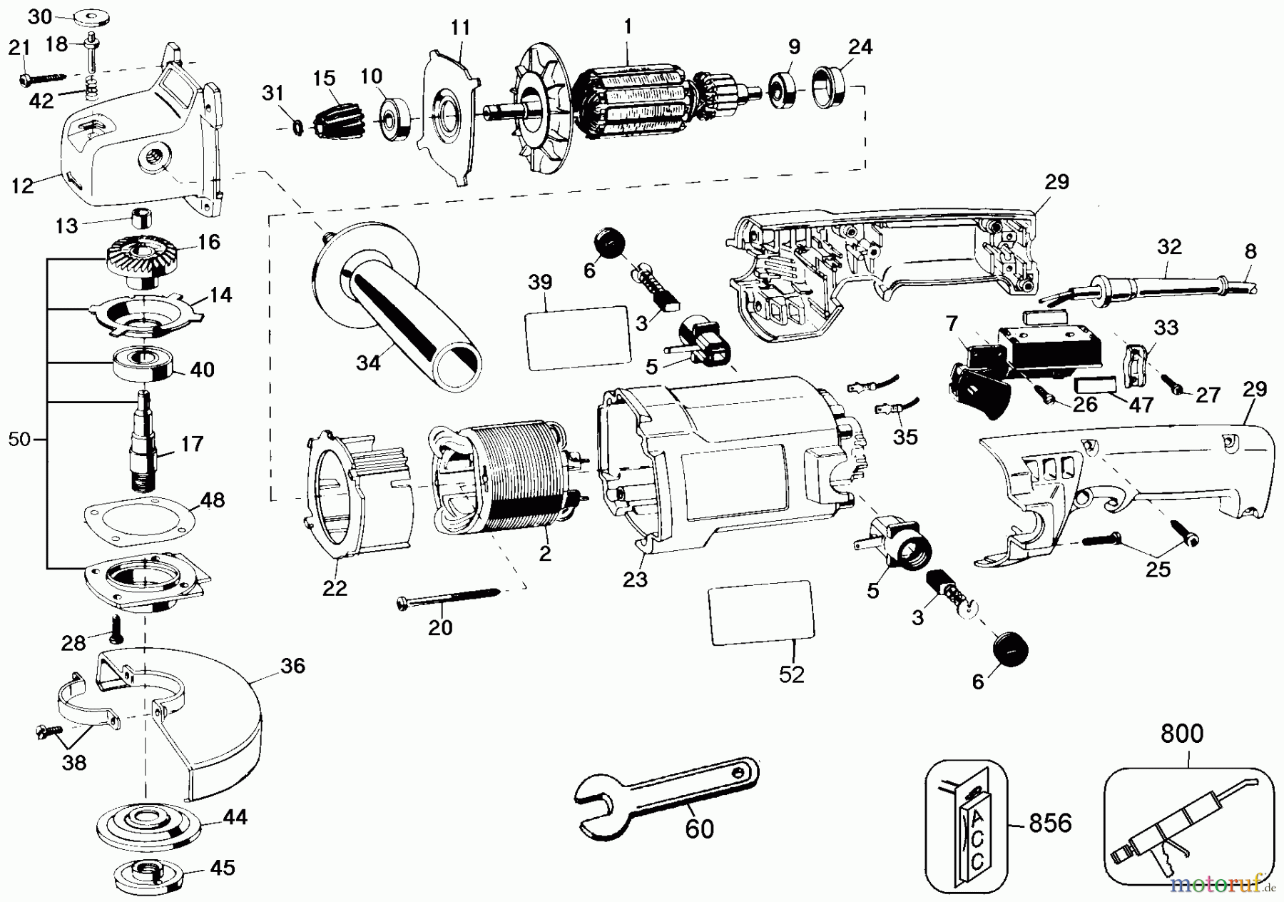 BLACK+DECKER INNENAUSSTATTUNG SCHLEIFER UND POLIERER LARGE ANG. GRINDER Q510 Seite 1