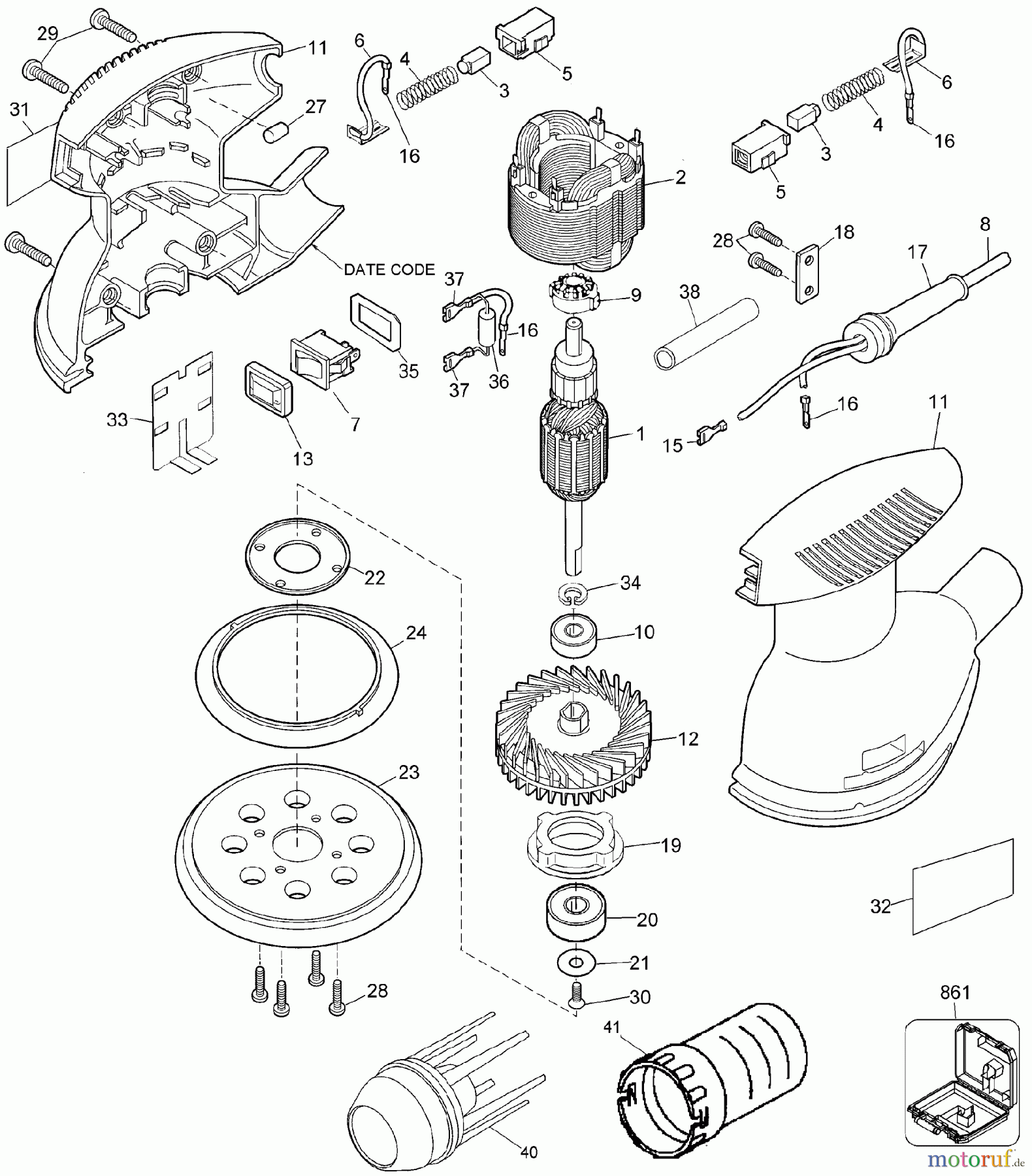 BLACK+DECKER INNENAUSSTATTUNG ABSCHLEIFGERÄT 5 PALM GRIP R.O.S TS720 Seite 1