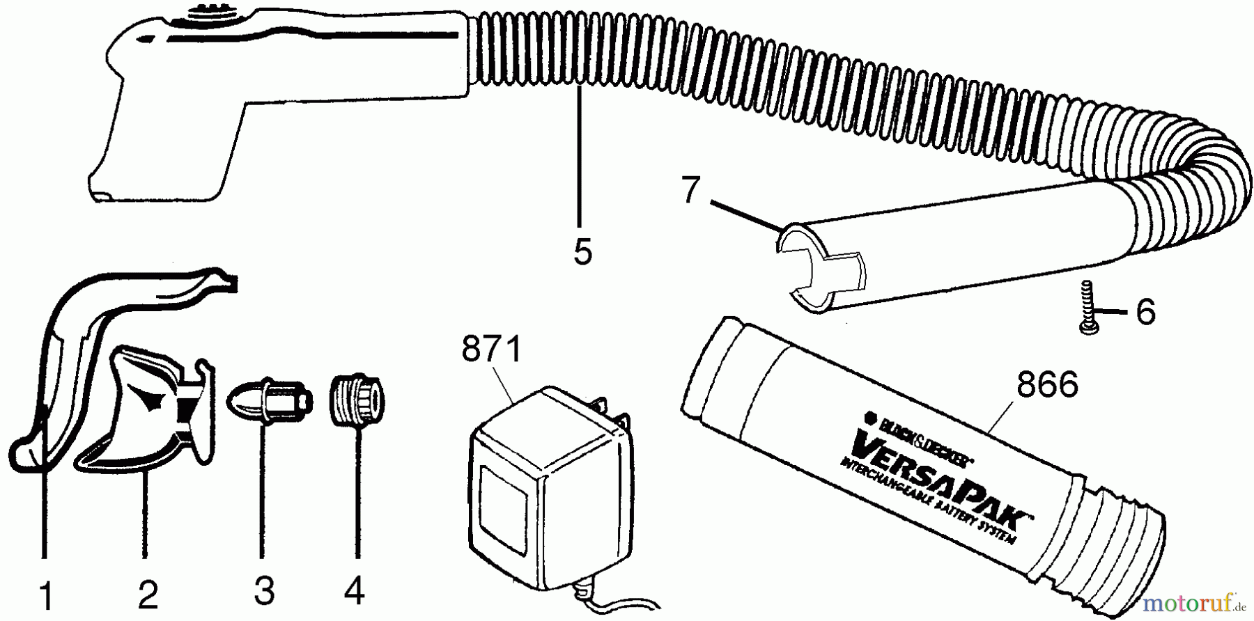 BLACK+DECKER INNENAUSSTATTUNG ZUBEHÖR, ANBAUGERÄTE & UNMOTORISIERT VERSAPAK SNAKELITE VP250T Seite 1