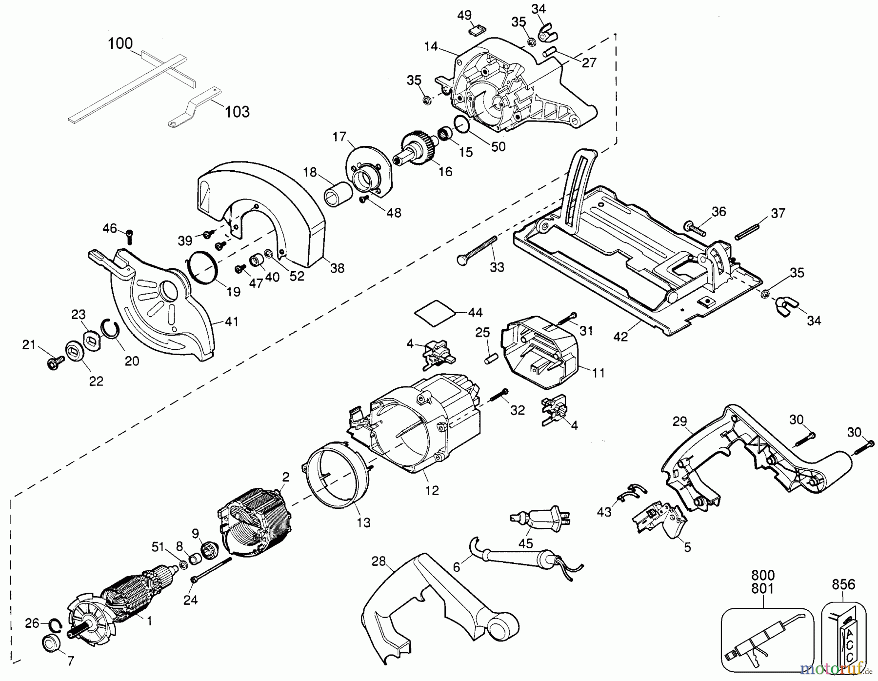 BLACK+DECKER Divers 2 1/4 HP CIRCULAR SAW B7361 Seite 1