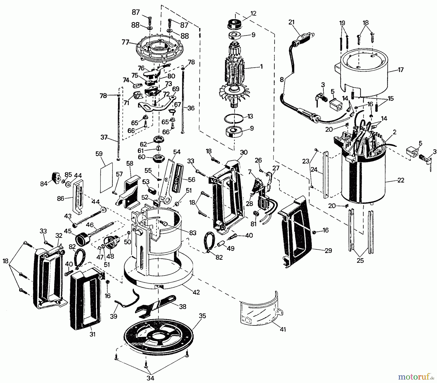 BLACK+DECKER INNENAUSSTATTUNG OBERFRÄSEN, ABRICHTHOBELMASCHINEN UND FRÄSER 1 1/2 HP PLUNGE ROUTER 7615 Seite 1