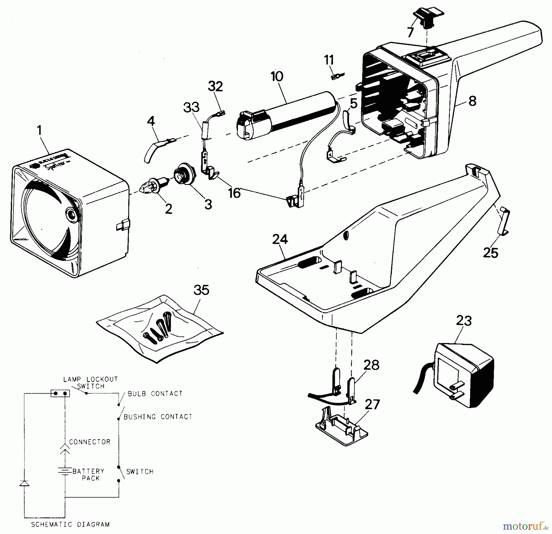 BLACK+DECKER INNENAUSSTATTUNG ZUBEHÖR, ANBAUGERÄTE & UNMOTORISIERT SPOTLIGHTER 9360B Seite 1