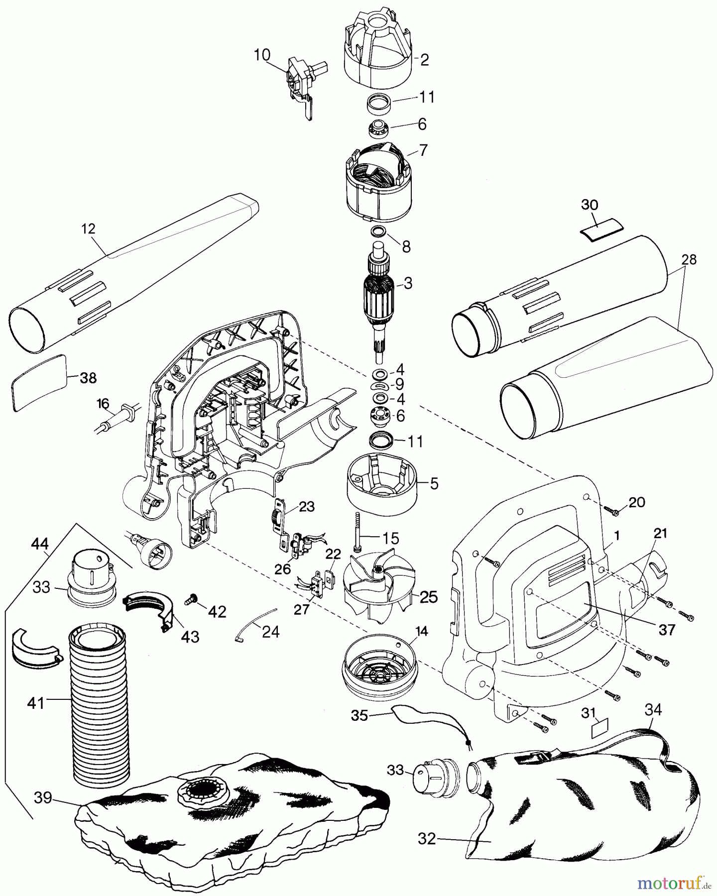 BLACK+DECKER Divers DLX.VAC W/BG&LEAF BV3000 Seite 1