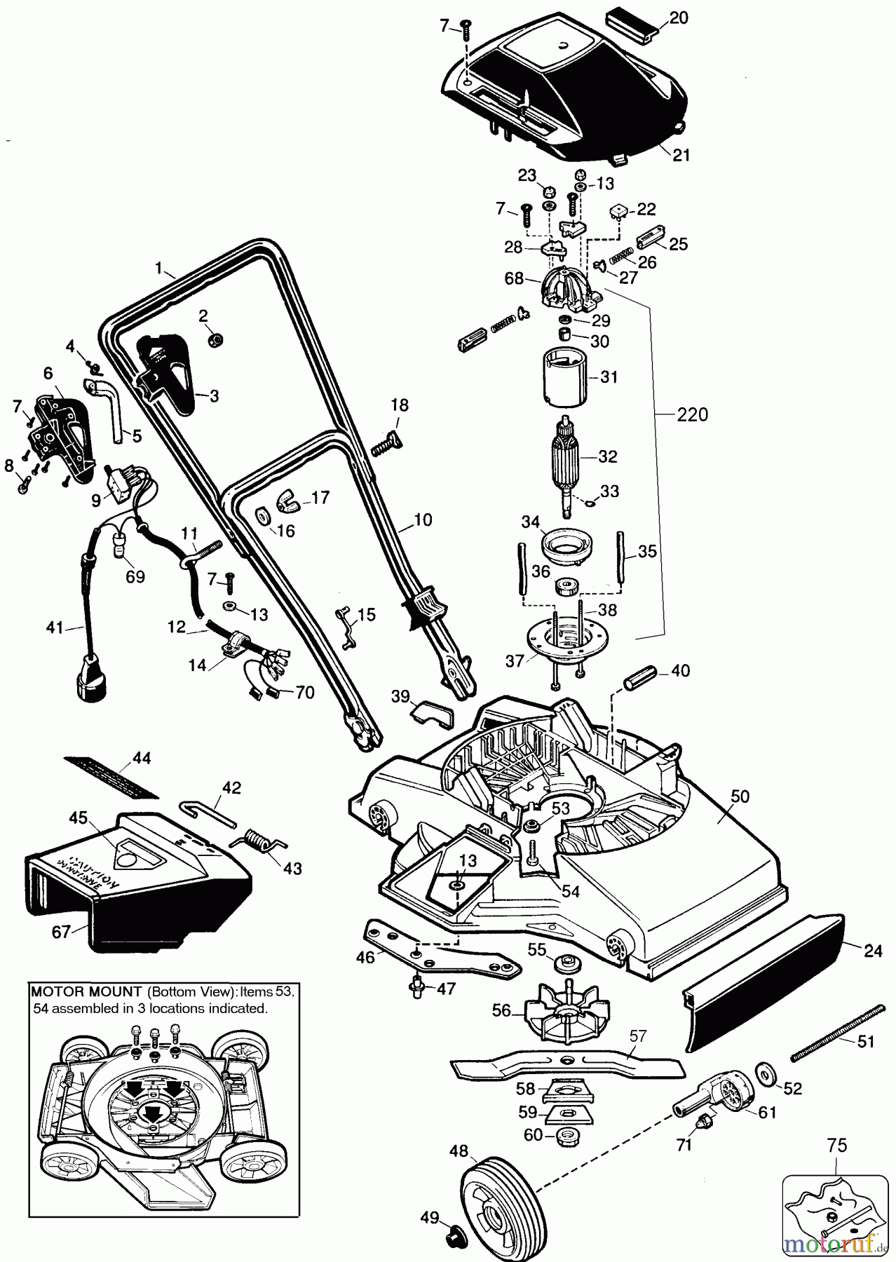 BLACK+DECKER Divers 18 INCH MOWER M100 Seite 1