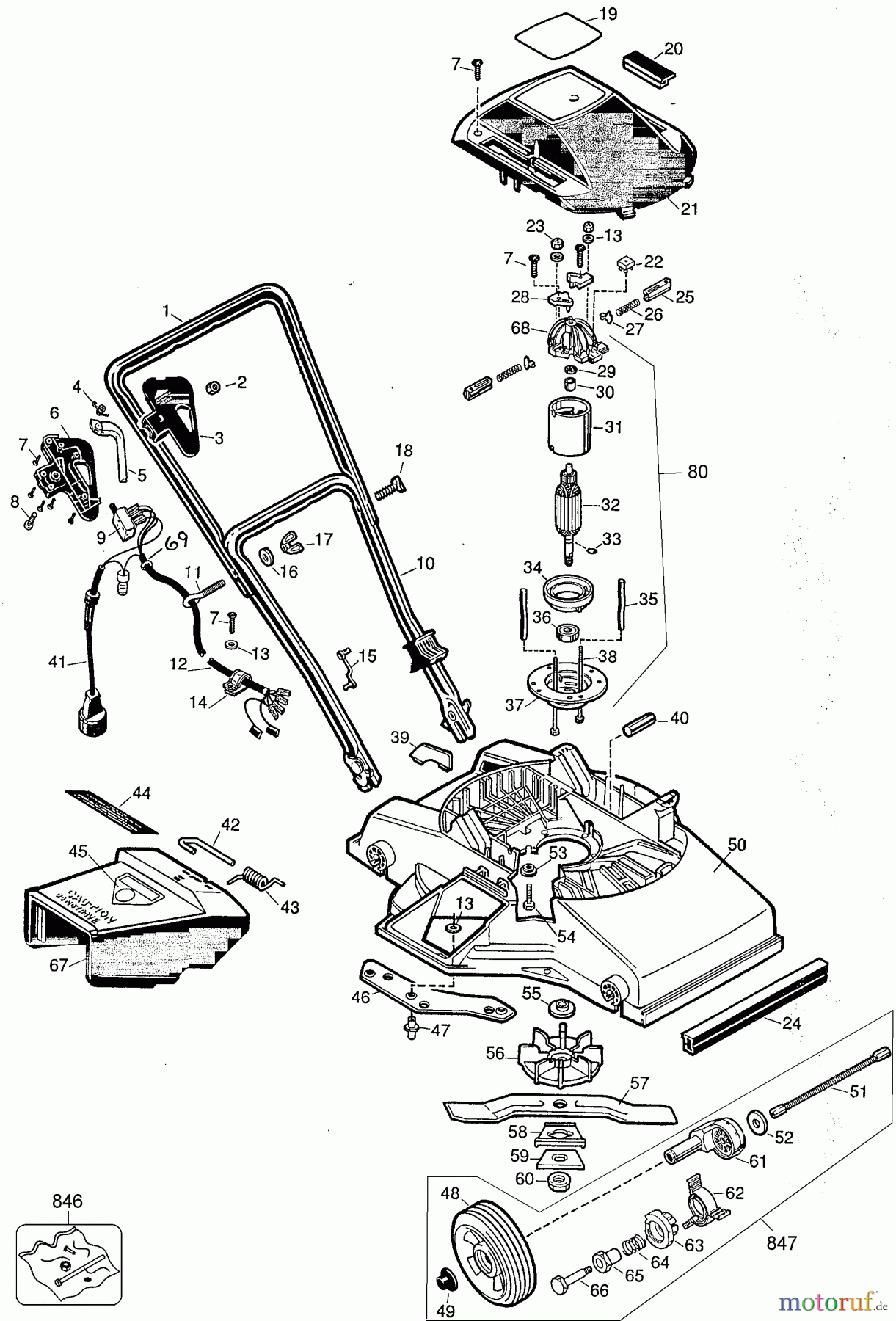  BLACK+DECKER AUSSERHALB HECKENSCHEREN, FADENTRIMMER, SCHEREN 18 INCH MOWER M2240 Seite 1