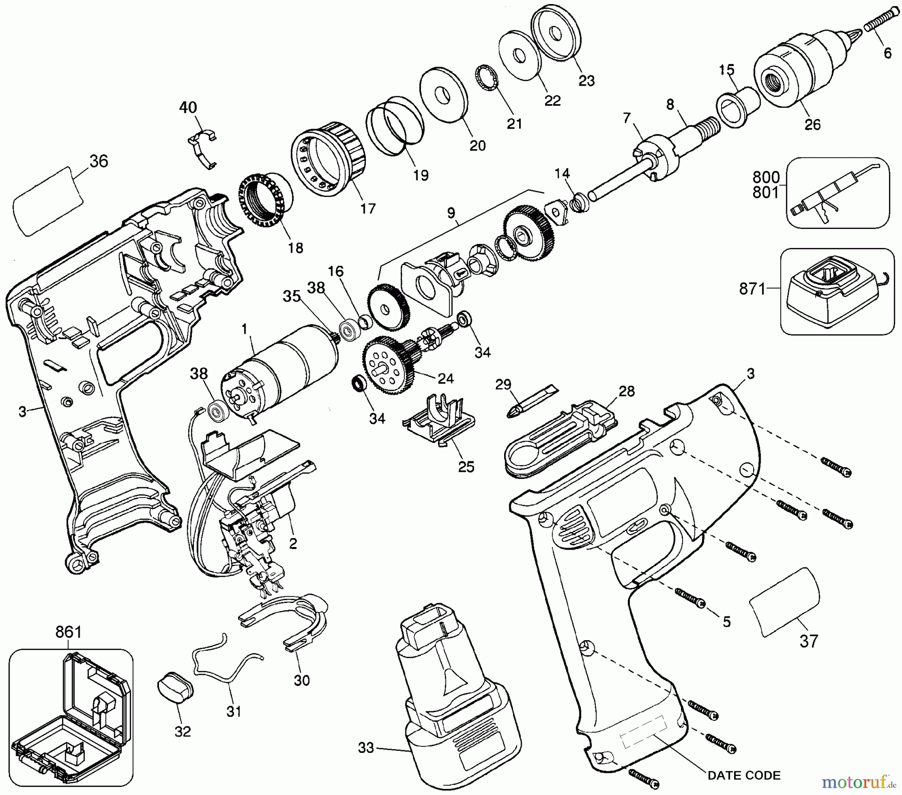 BLACK+DECKER PROFESSIONELL BOHRER, MAGNETBOHRMASCHINE, GEWINDESCHNEIDER (ECD650)VSR SCRUDRILL MT2764K Seite 1