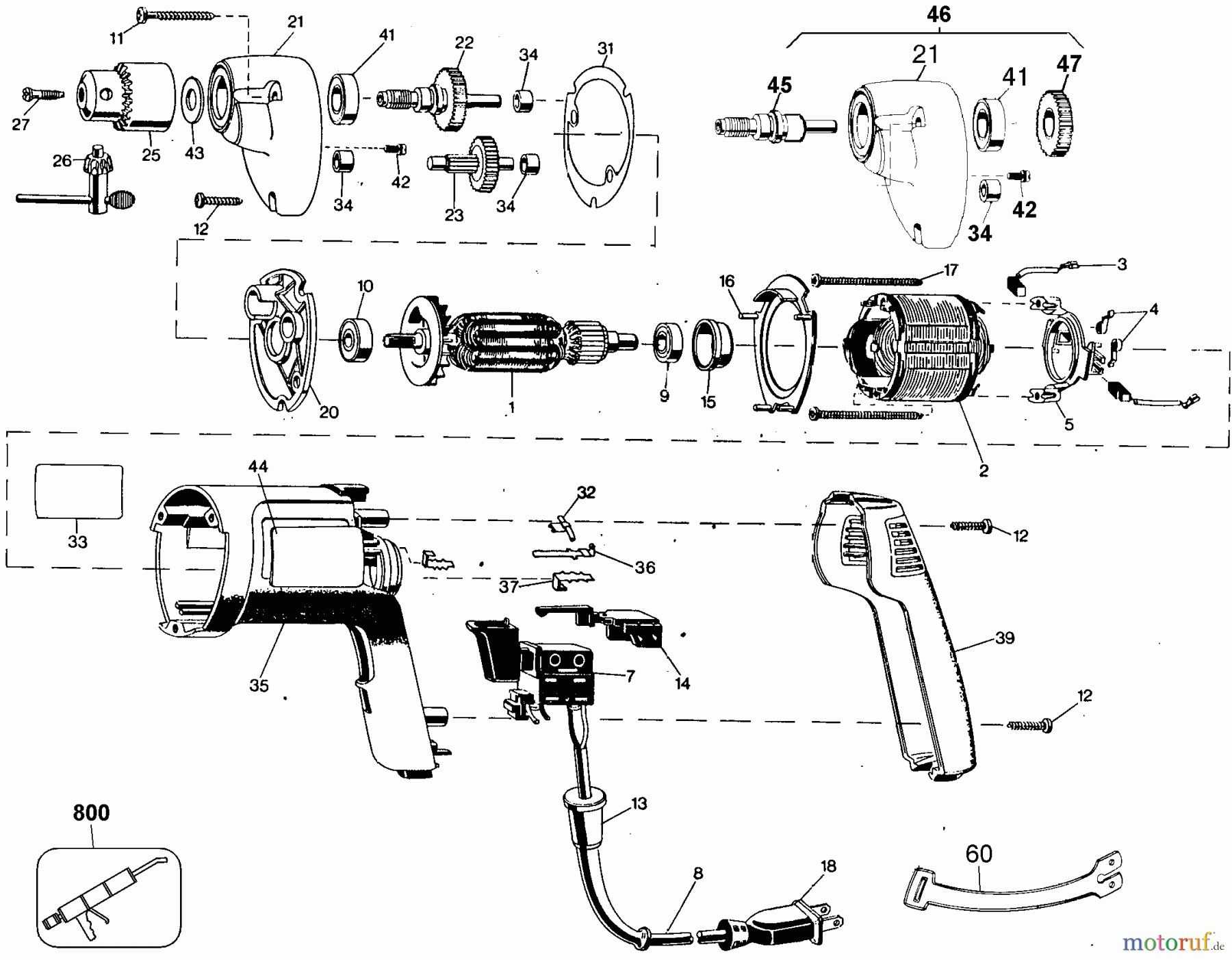 BLACK+DECKER INNENAUSSTATTUNG ZUBEHÖR, ANBAUGERÄTE & UNMOTORISIERT ET1200 3/8 DRILL 6920 Seite 1