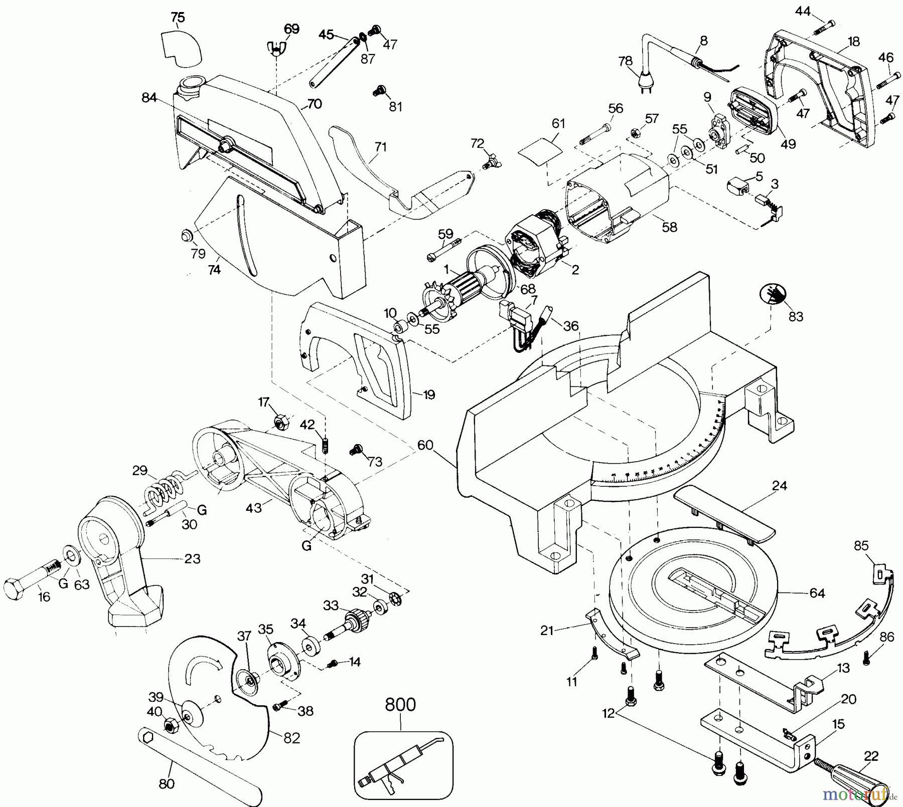  OEM Black und Decker Divers MITER SAW 23481 Seite 1
