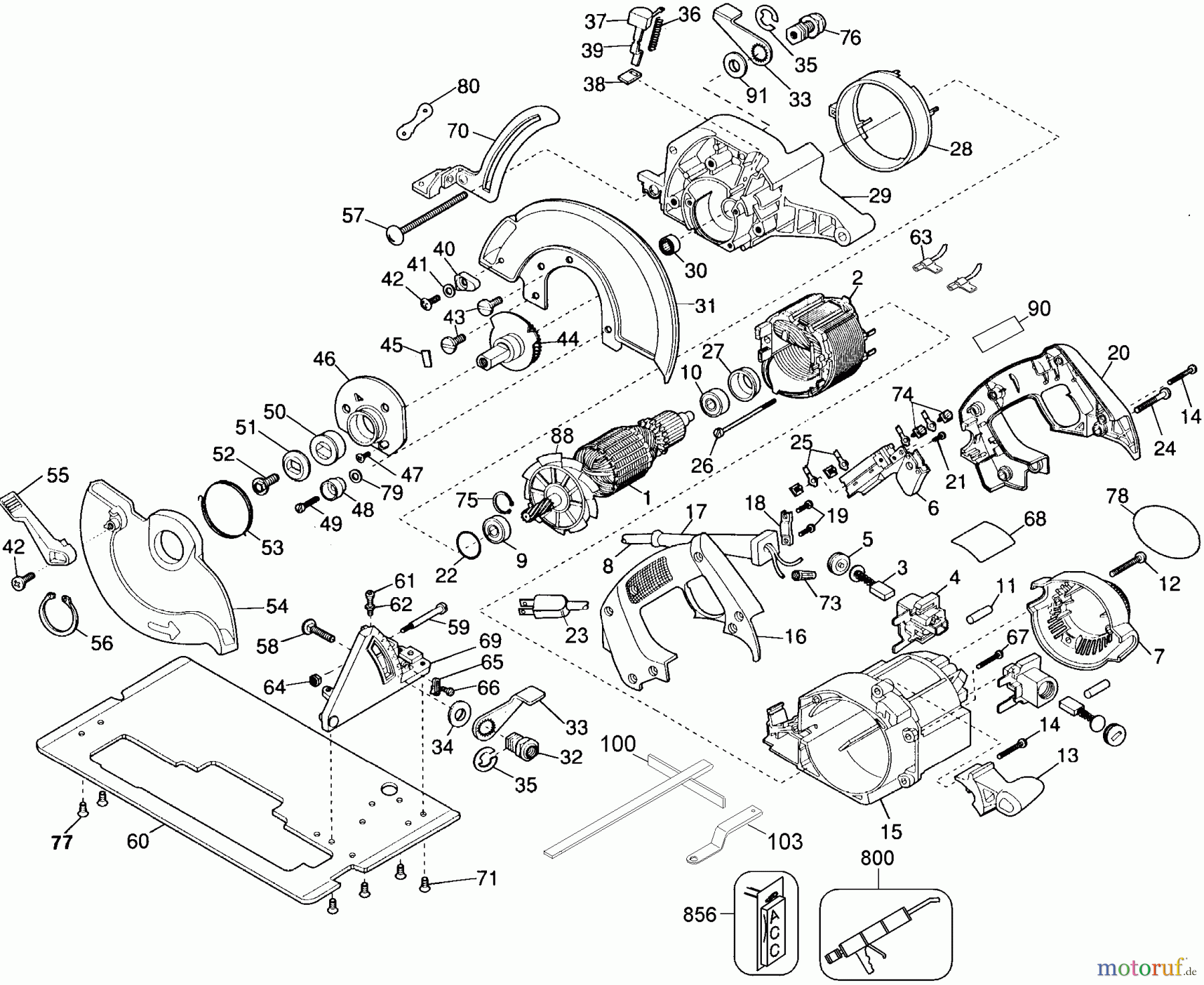 DEWALT Divers 7 1/4 CIRC.SAW DW361 Seite 1