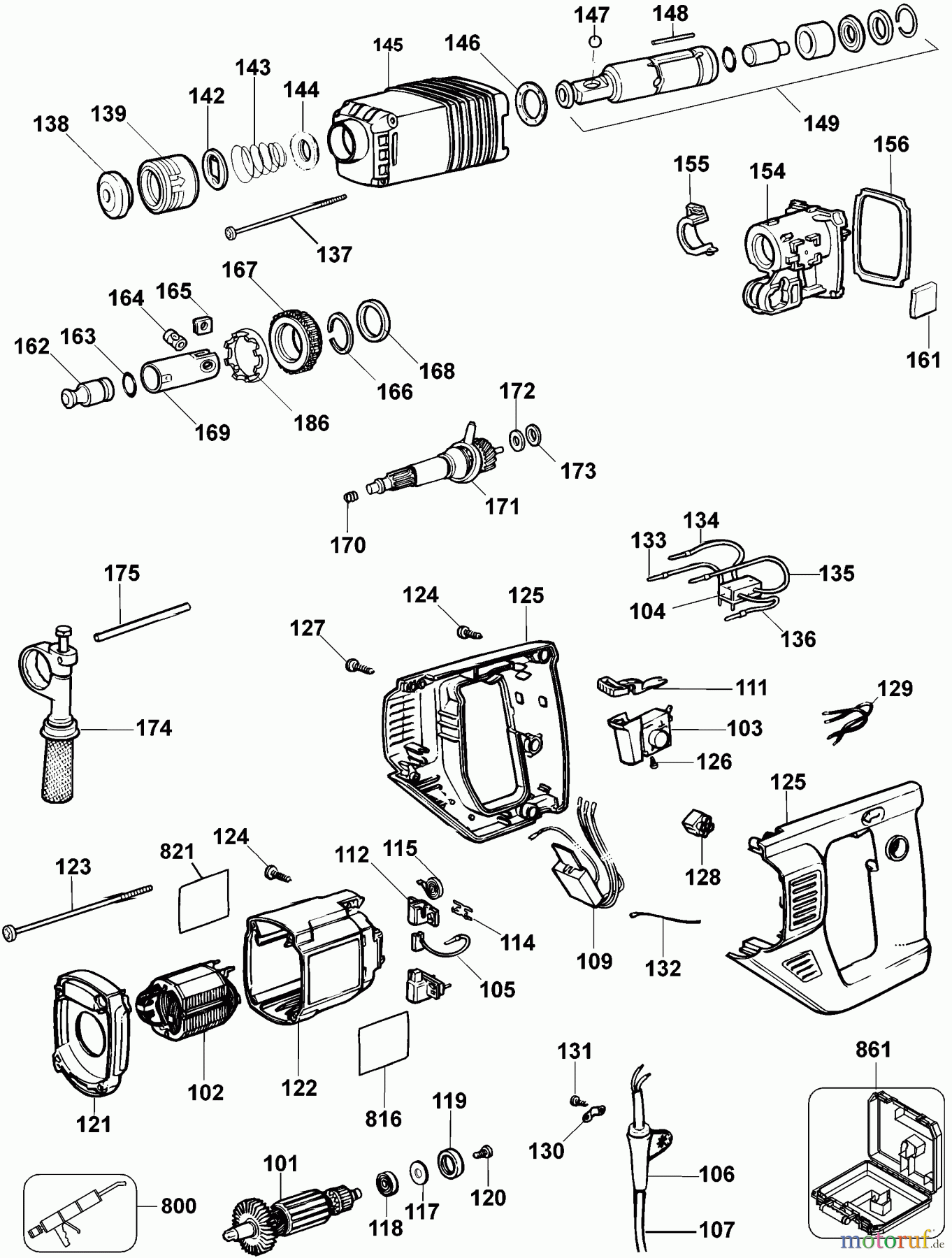 DEWALT Bohrhämmer Bohrhämmer SDS-PLUS DREHHAMMER DW565K Seite 1
