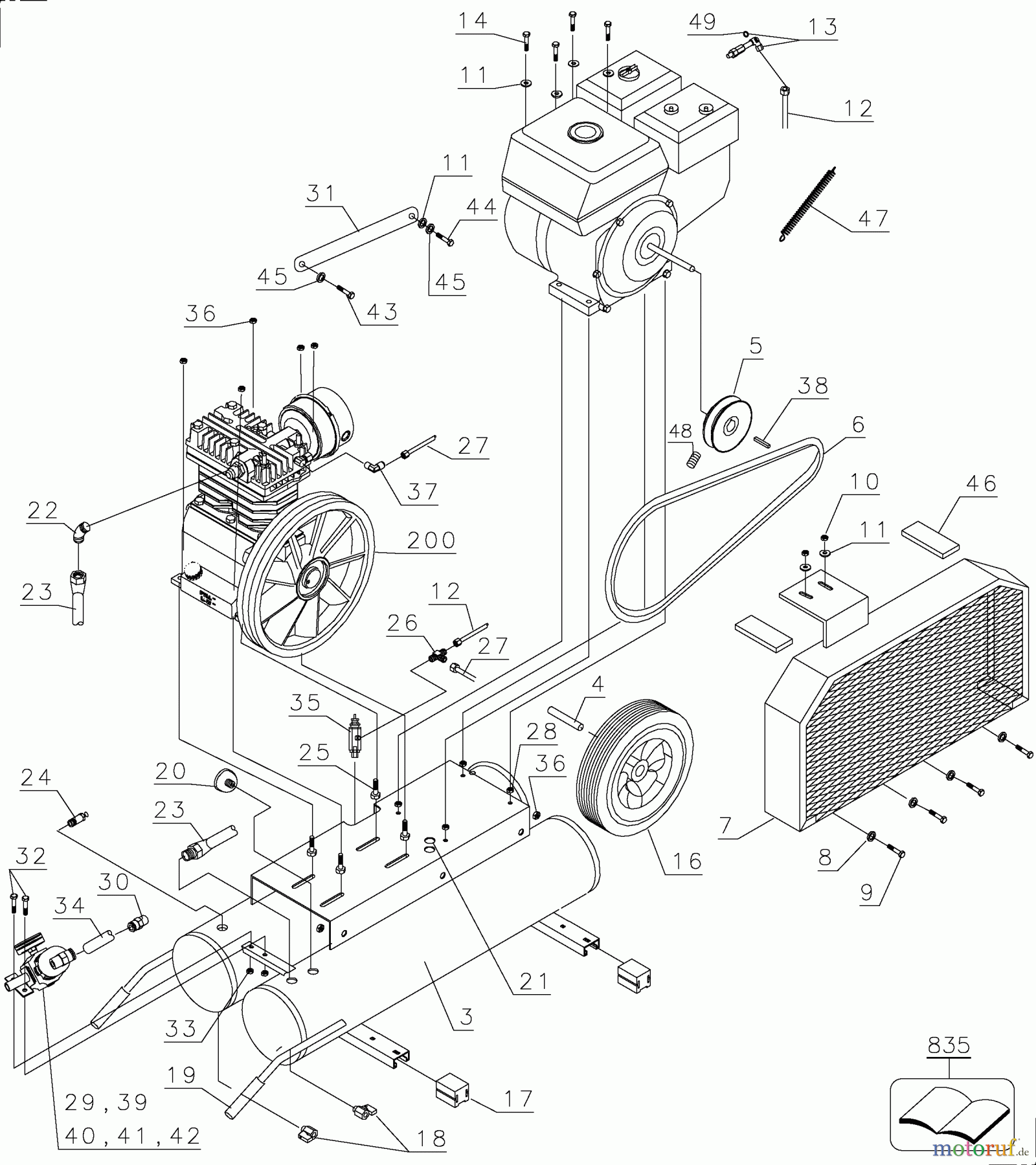 DEWALT SCHNURLOS-SONSTIGES 5.5 HP GAS 8 GAL WHEELBAR D55270 Seite 2