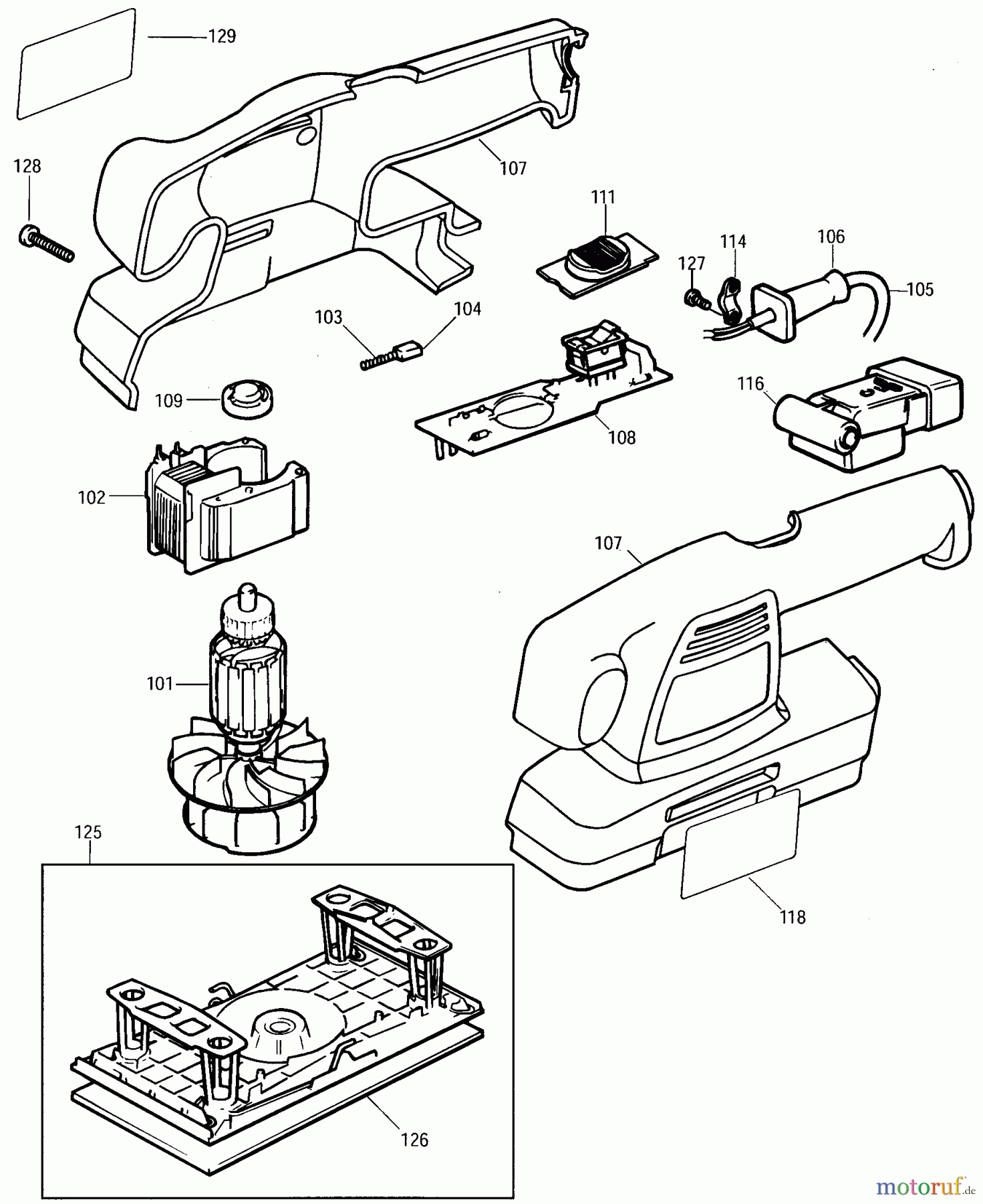 BLACK+DECKER Divers 1/3 SHEET SANDER PF400 Seite 1