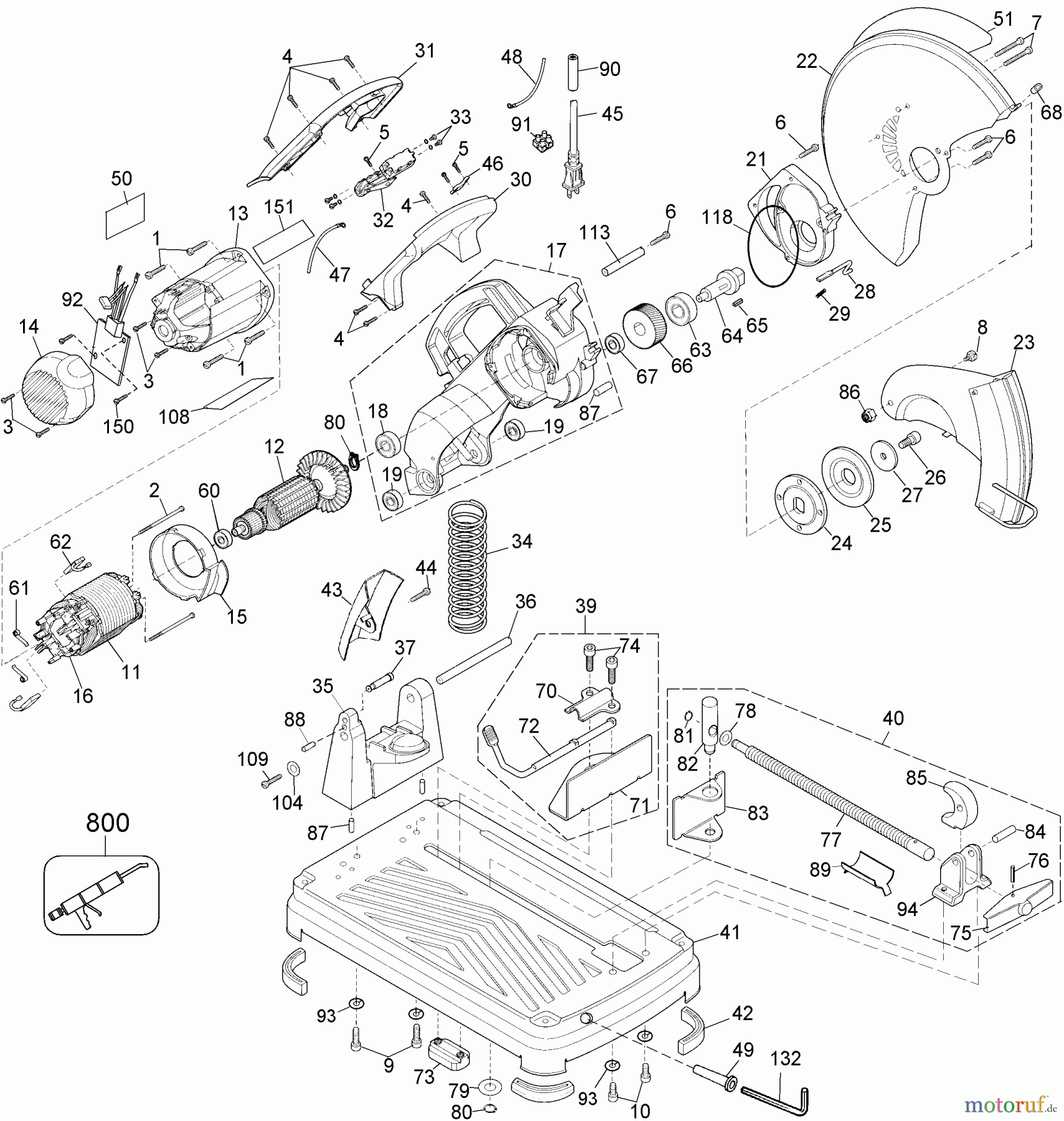 DEWALT Divers 115V 14-INCH CHOP SAW DW871L Seite 1