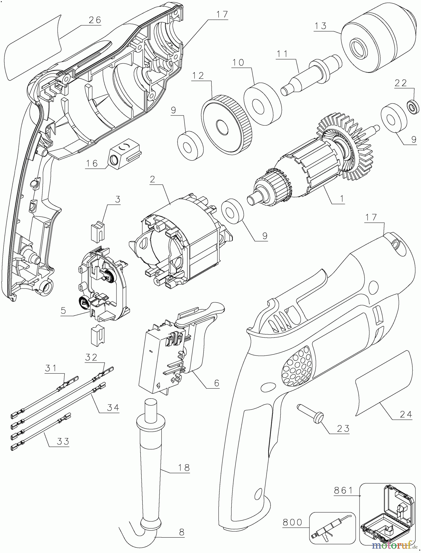DEWALT Divers 3/8 DRILL D21009K Seite 1