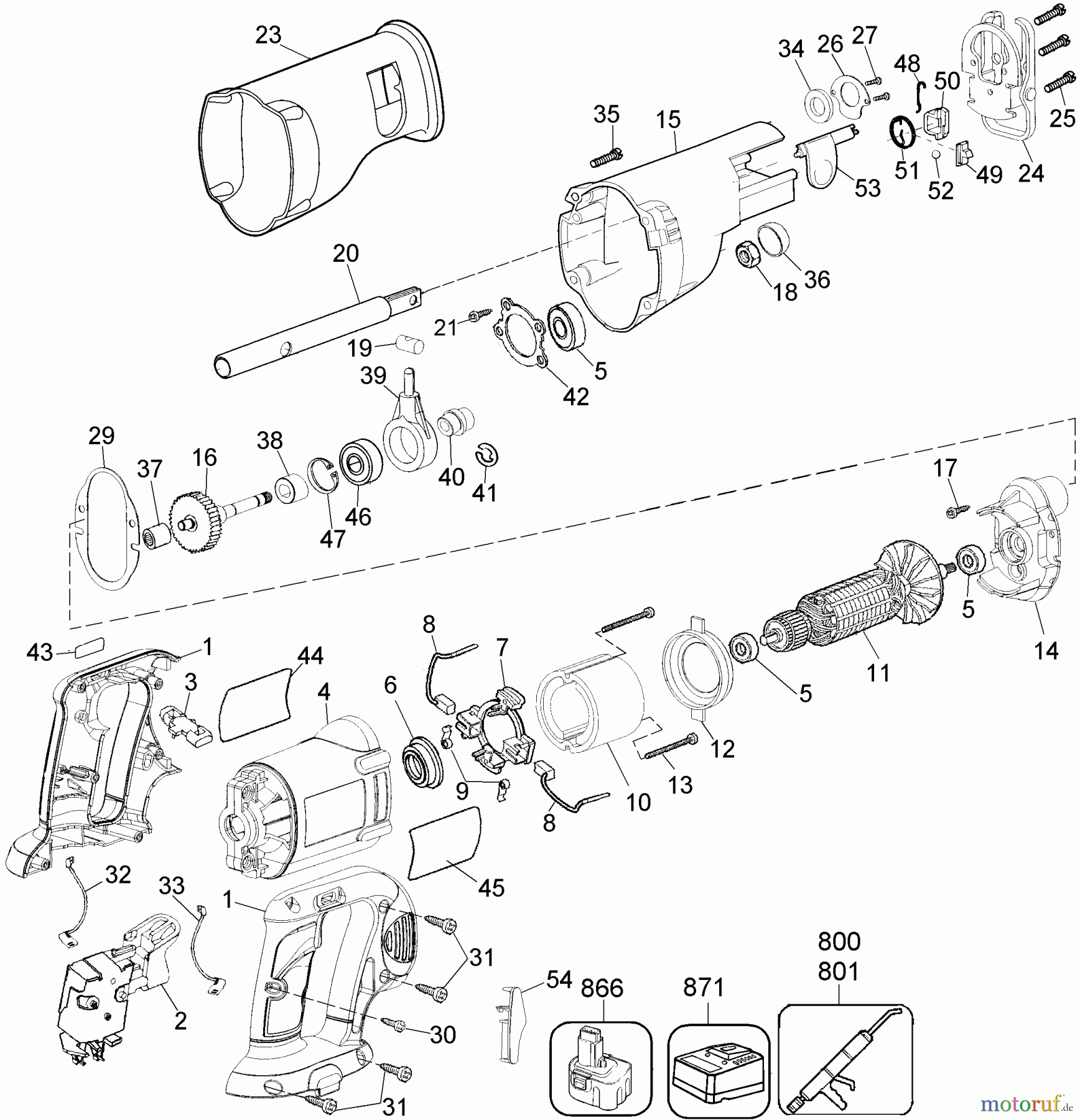  DEWALT Divers 18V RECIPROCATING SAW DW938K2 Seite 1