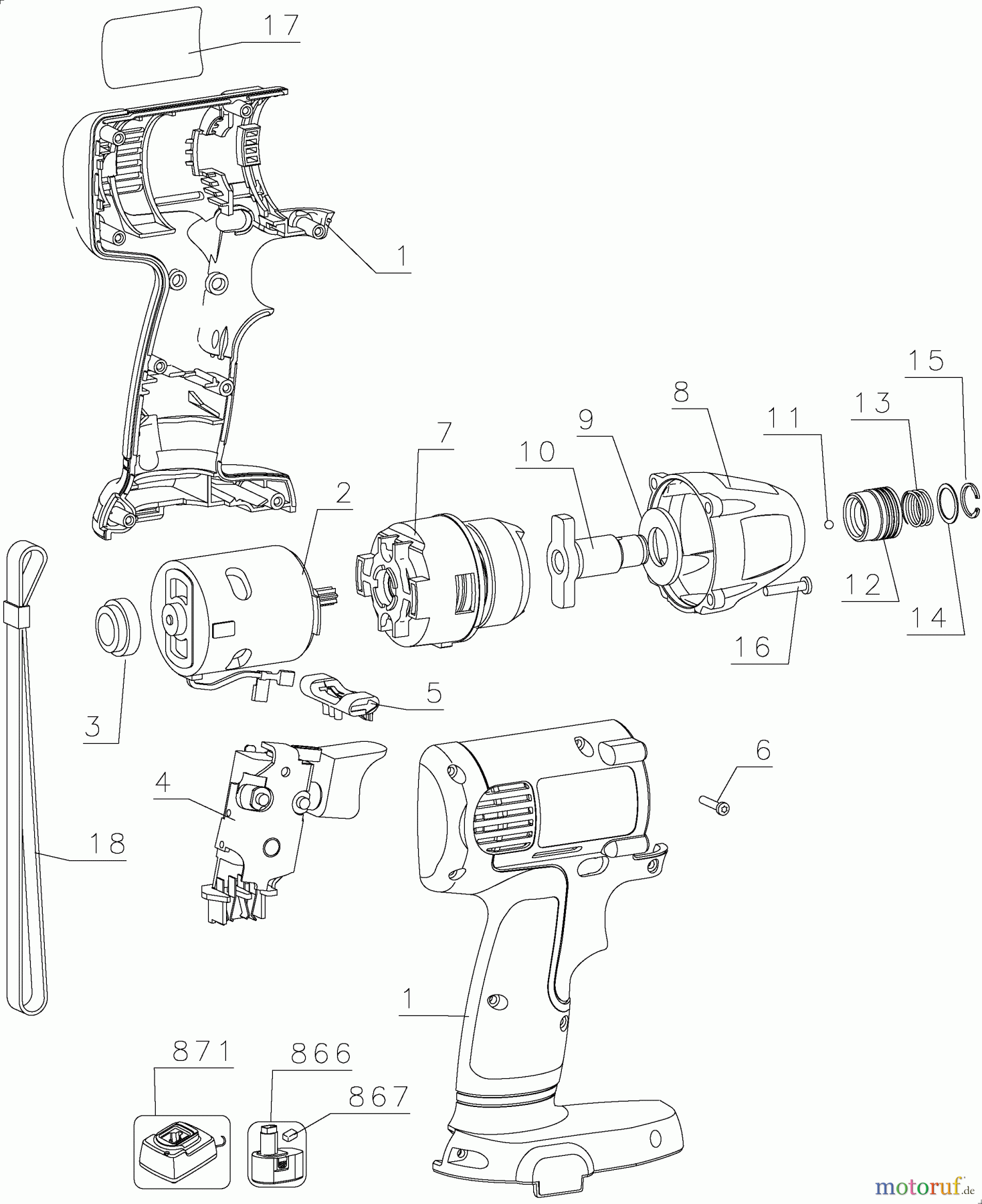 DEWALT Divers 12V IMPACT DRIVER DW052KH Seite 1
