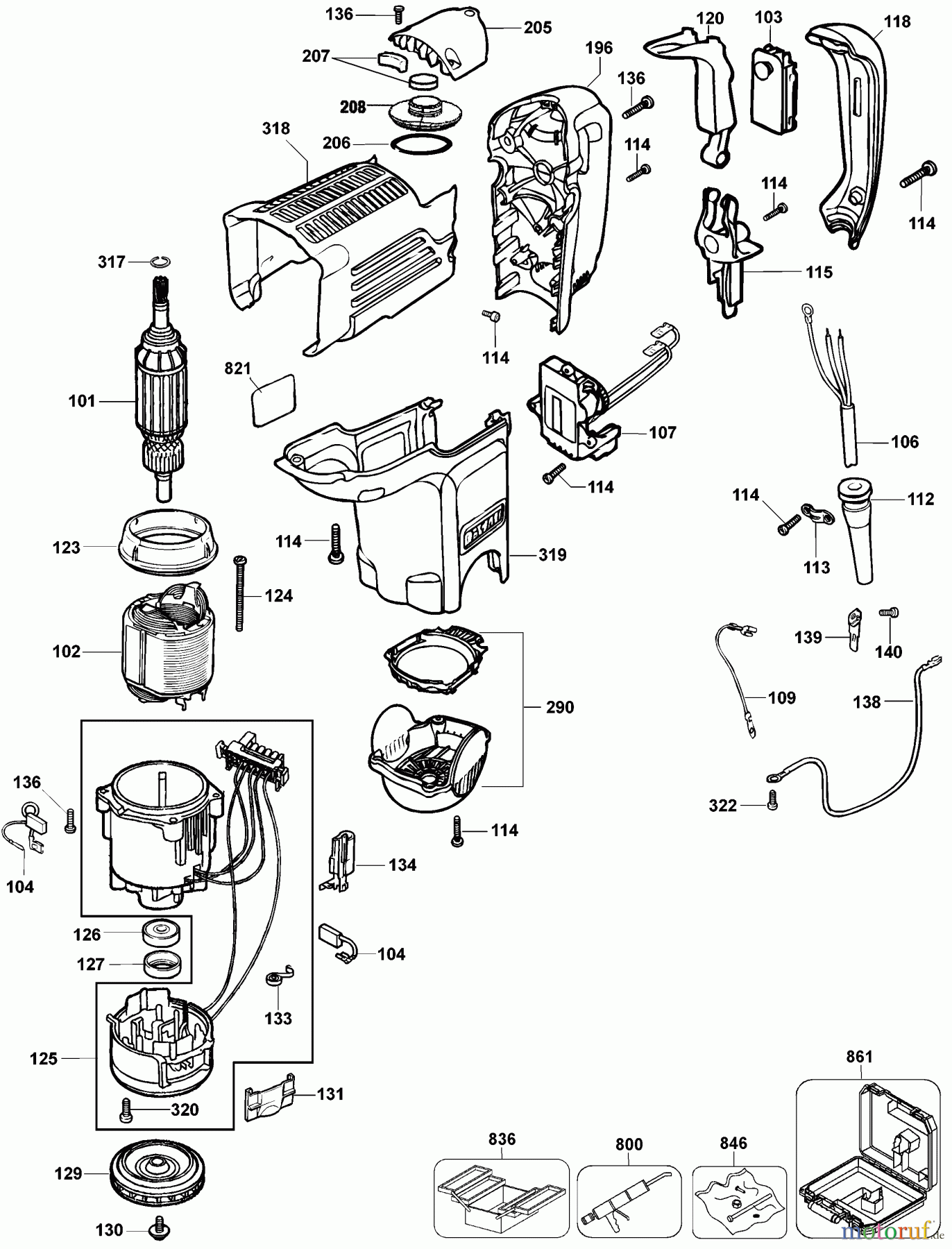  DEWALT Bohrhämmer Bohrhämmer SDS-MAX DREHHAMMER D25550K Seite 1