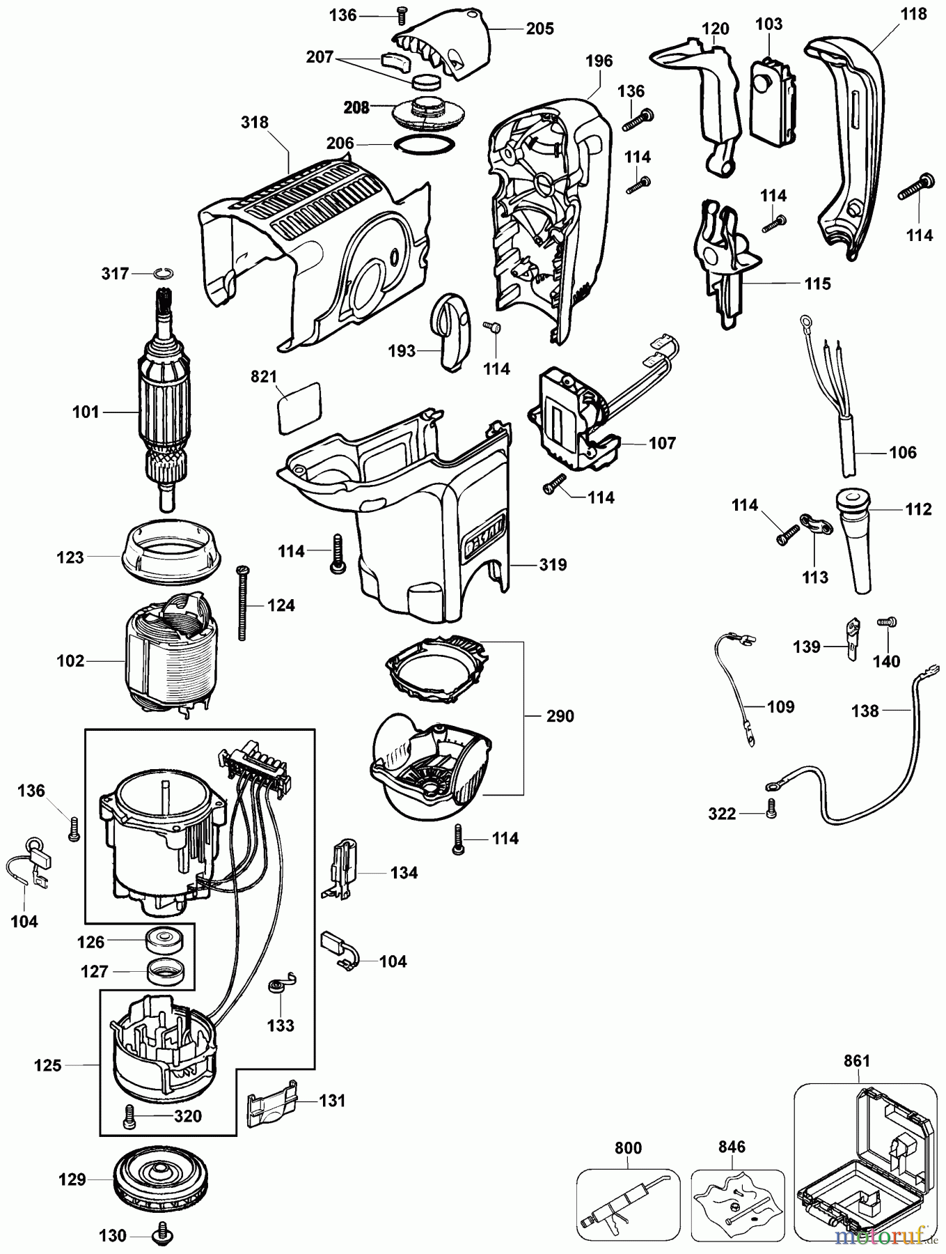  DEWALT Bohrhämmer Bohrhämmer SDS-MAX DREHHAMMER D25551K Seite 1