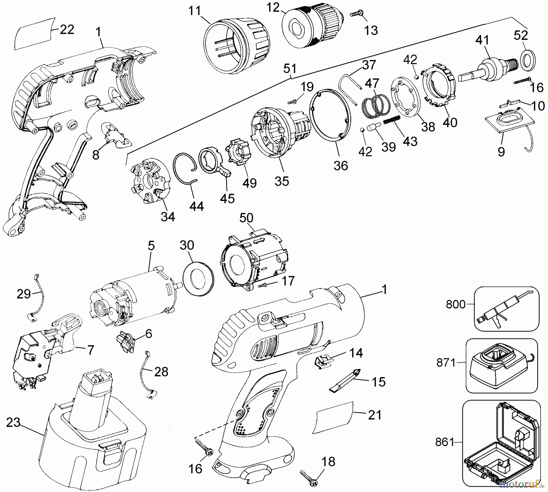 DEWALT Divers 12V DRILL/DRIVER/HAMMER DW924K2 Seite 1