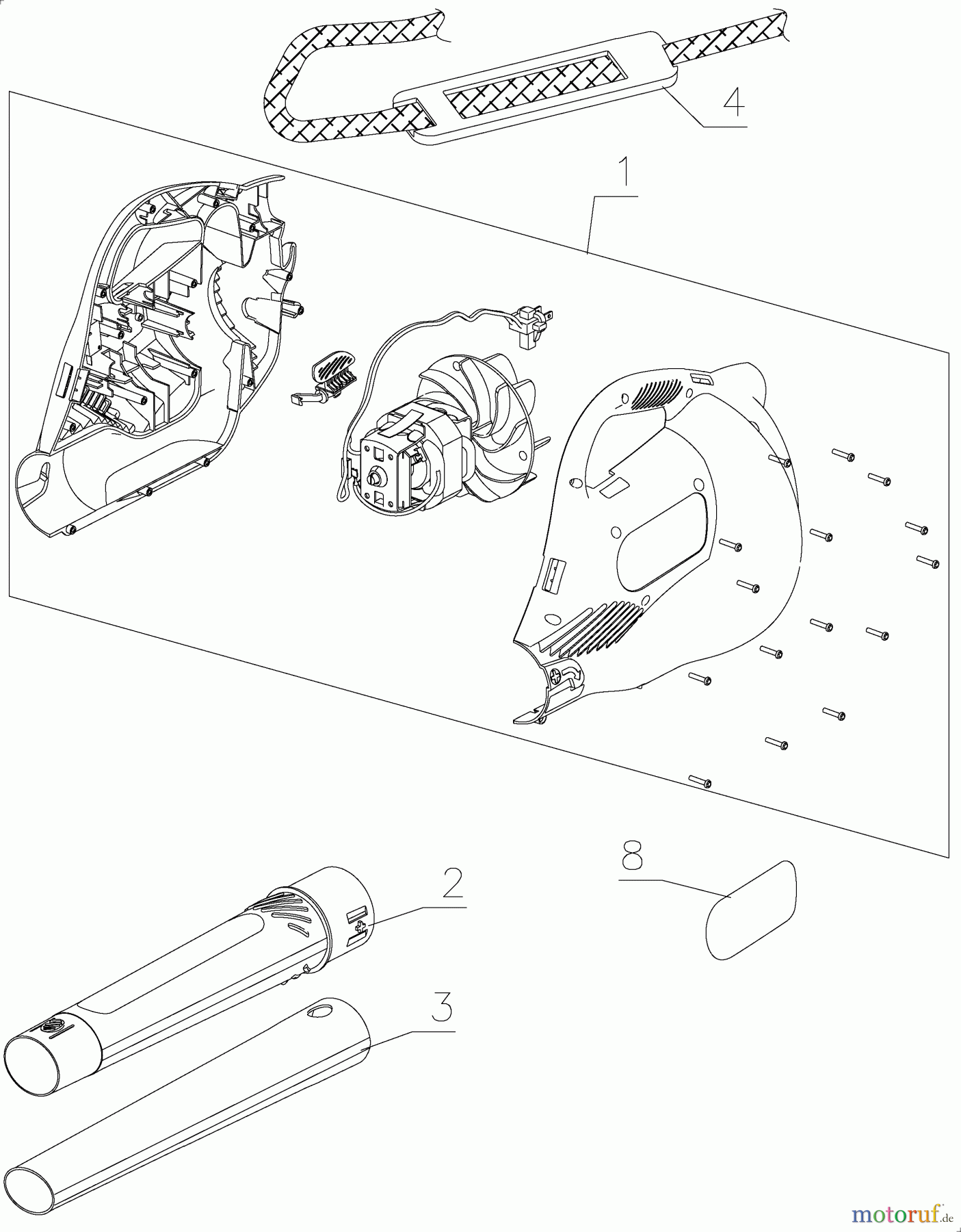 BLACK+DECKER Divers STRAIGHT TUBE BLOWER BL950 Seite 1