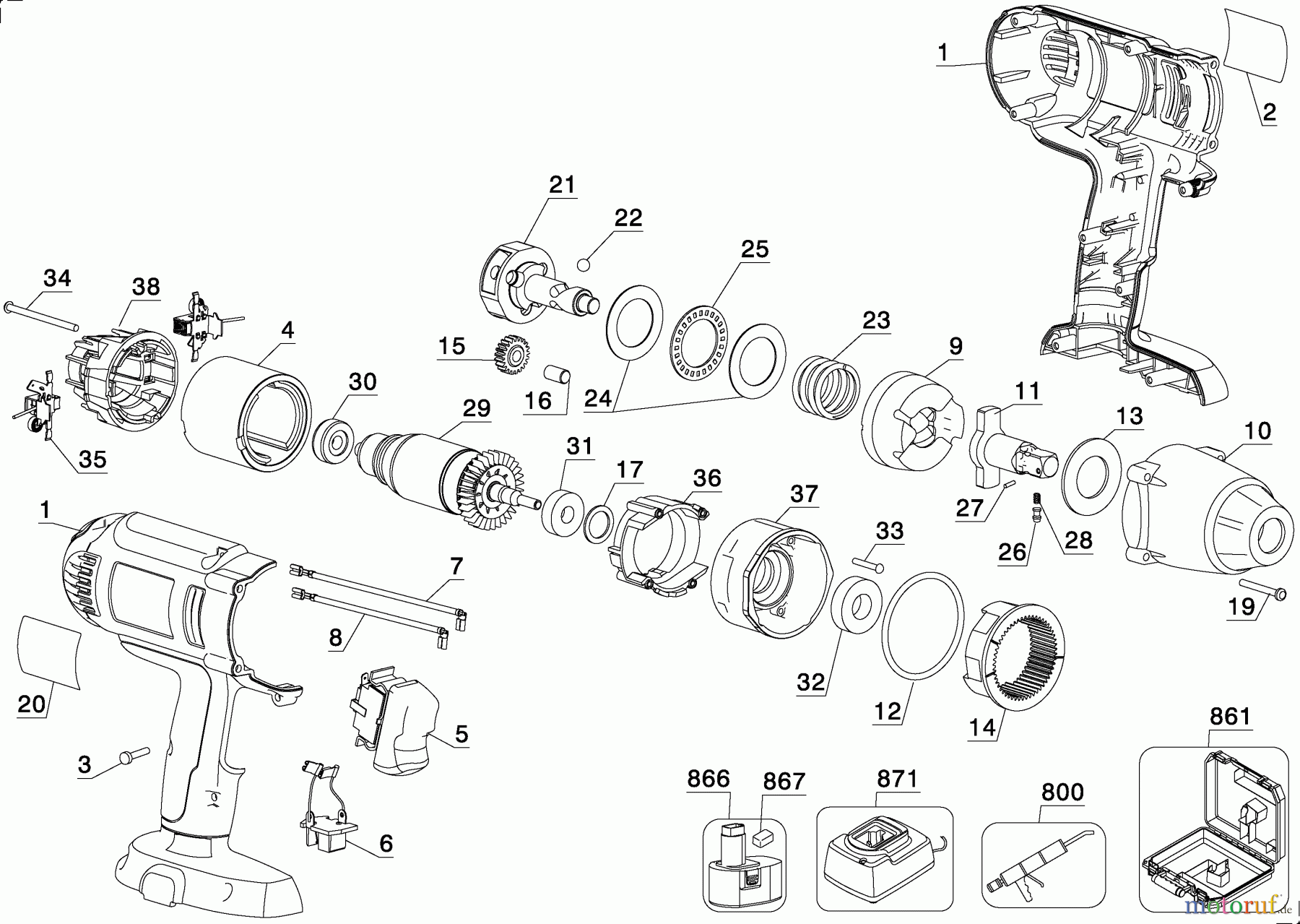 DEWALT Divers 18V IMPACT WRENCH DW059KH Seite 1
