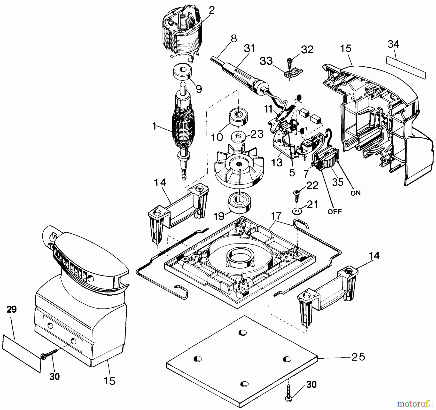 BLACK+DECKER INNENAUSSTATTUNG ABSCHLEIFGERÄT SCHLEIFER 7041 Seite 1