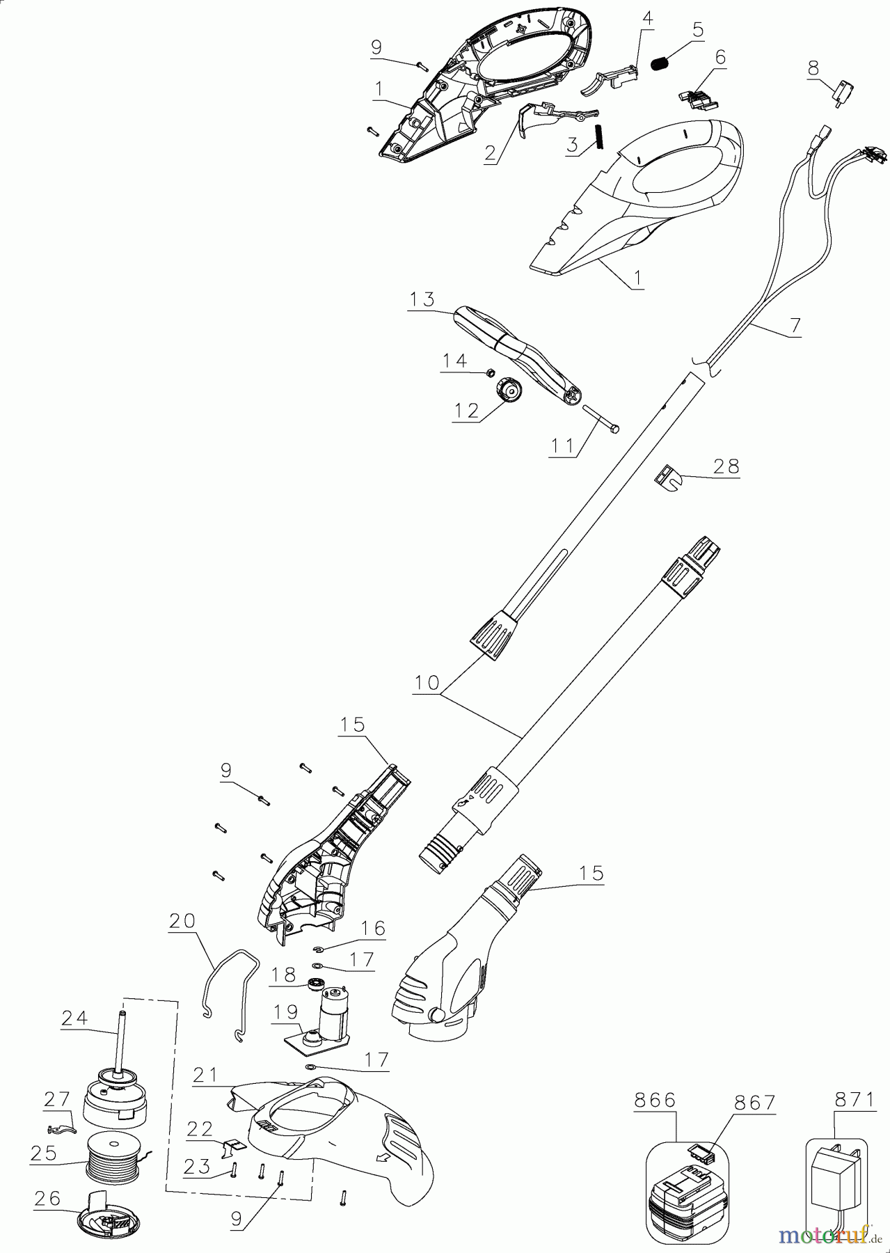 BLACK+DECKER Divers 18V STRING TRIMMER NST1810-2 Seite 1