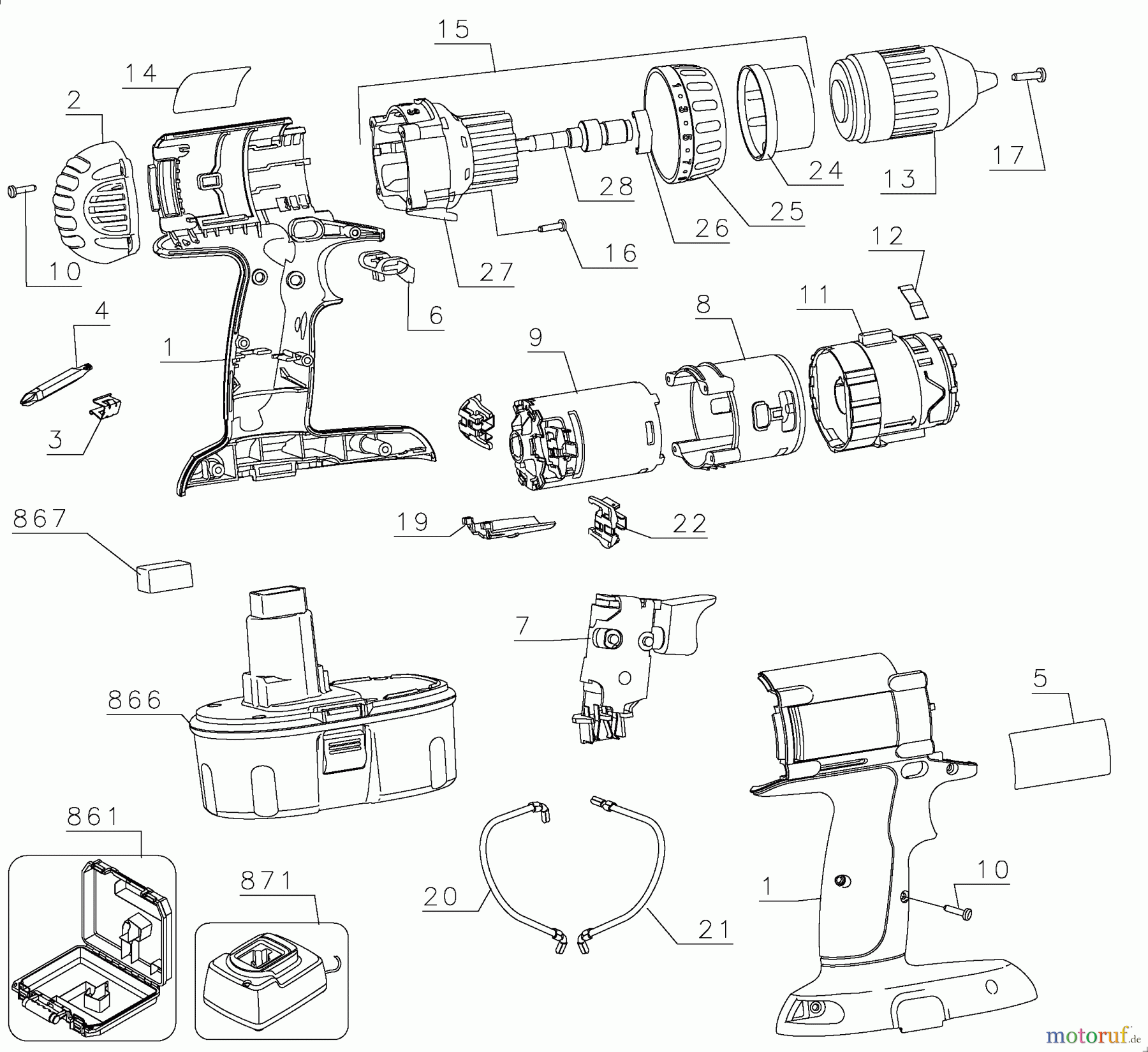 DEWALT Divers 12V DRILL / DRIVER DC980KC Seite 1