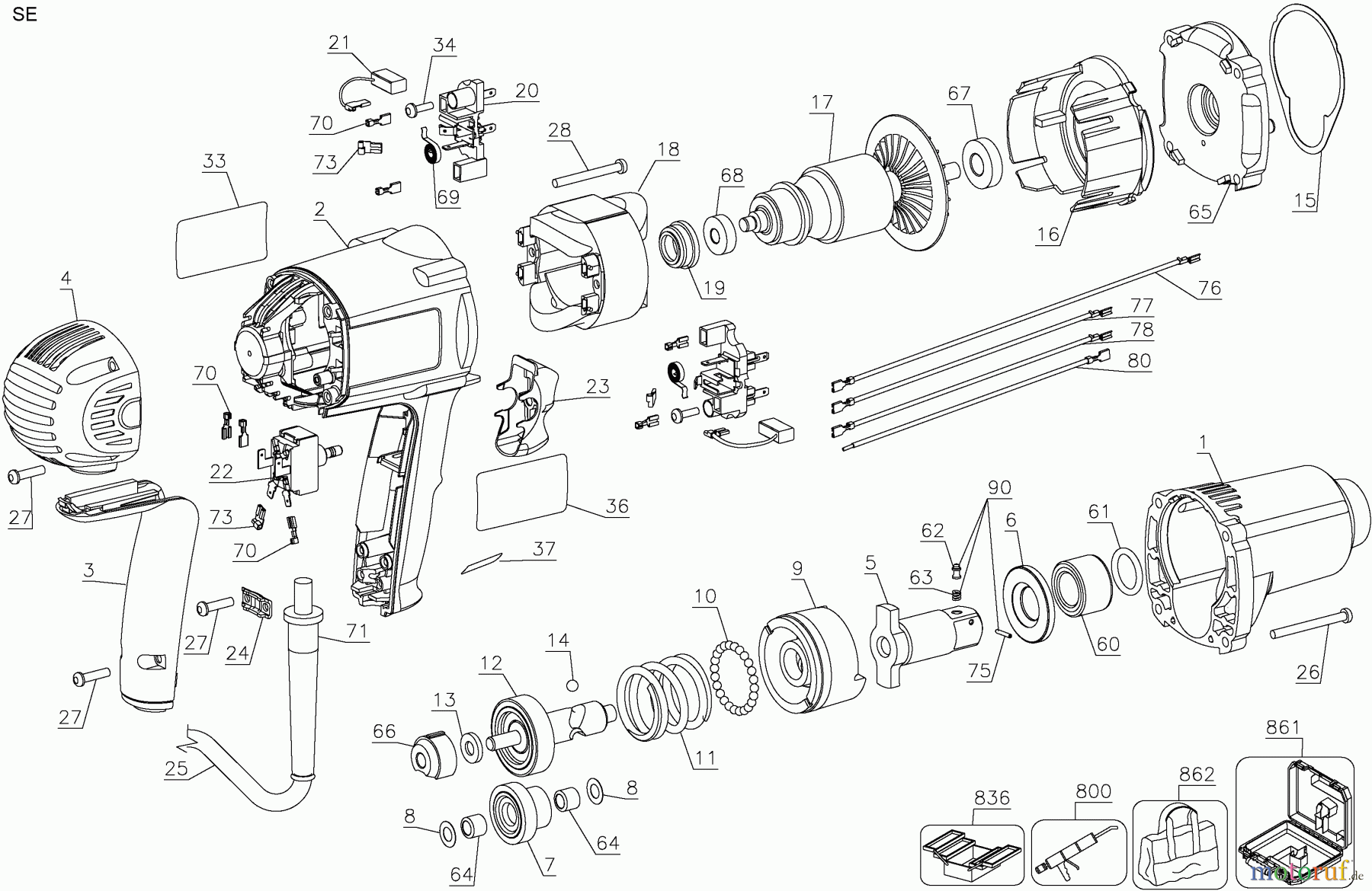 DEWALT Divers 1/2 IMP.WRENCH DW292K Seite 1