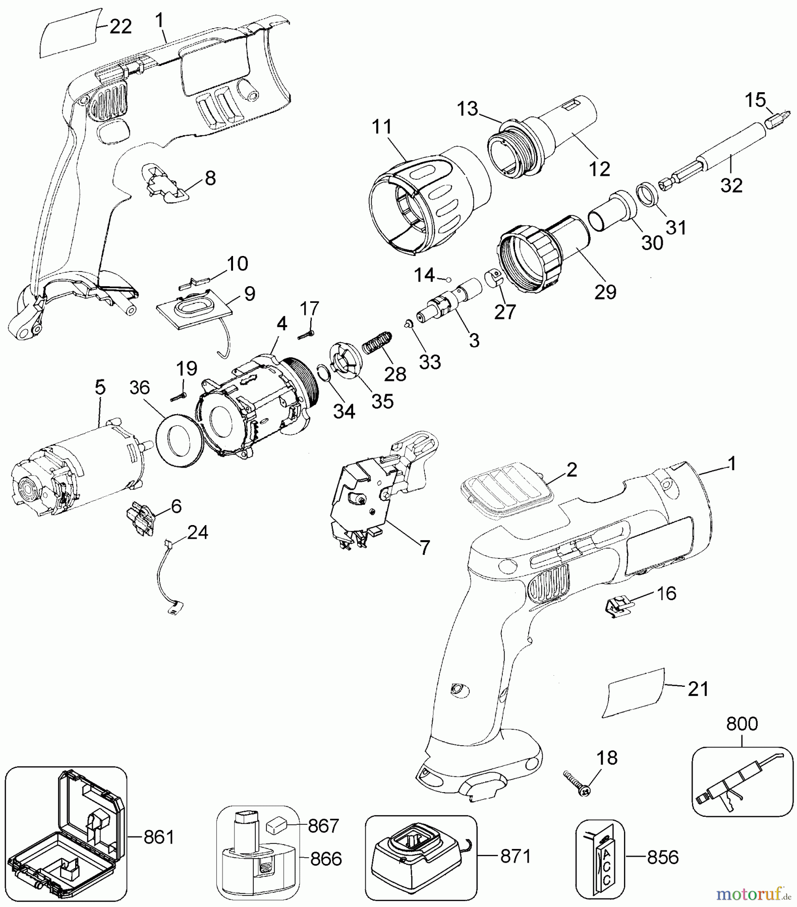  DEWALT SCHRAUBER Akku Schrauber 18V DRYWALL SCREWDRIVER DC520N Seite 1