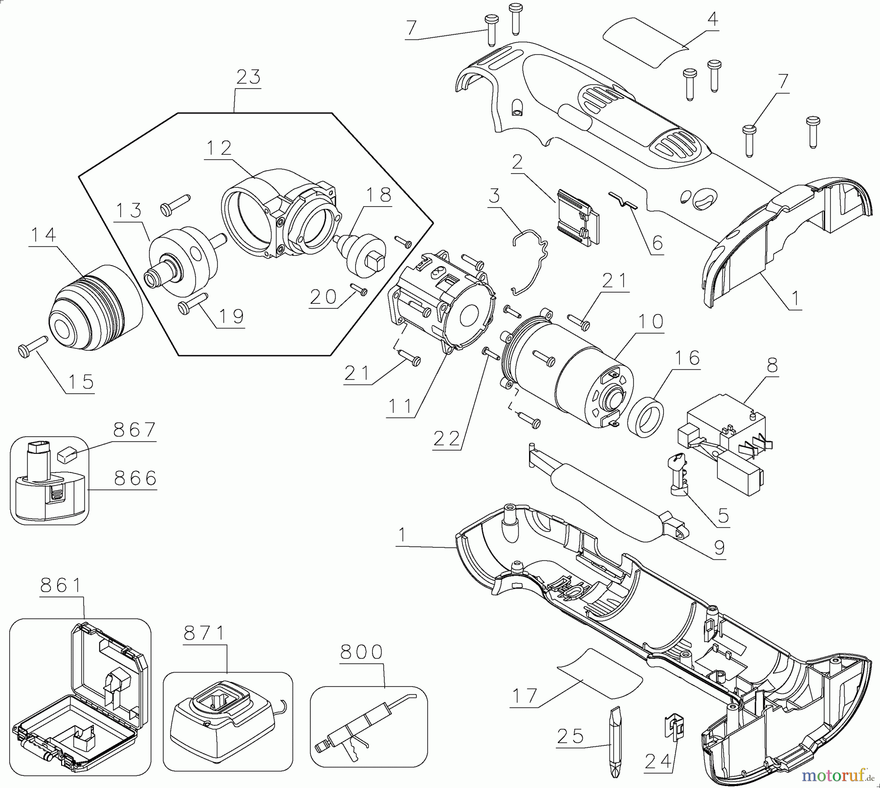 DEWALT Divers 18V RIGHT ANGLE DRILL DW960B Seite 1