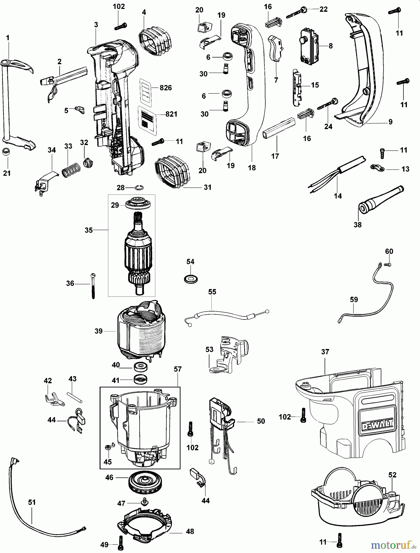DEWALT Bohrhämmer Bohrhämmer SDS-MAX DREHHAMMER D25701K Seite 3