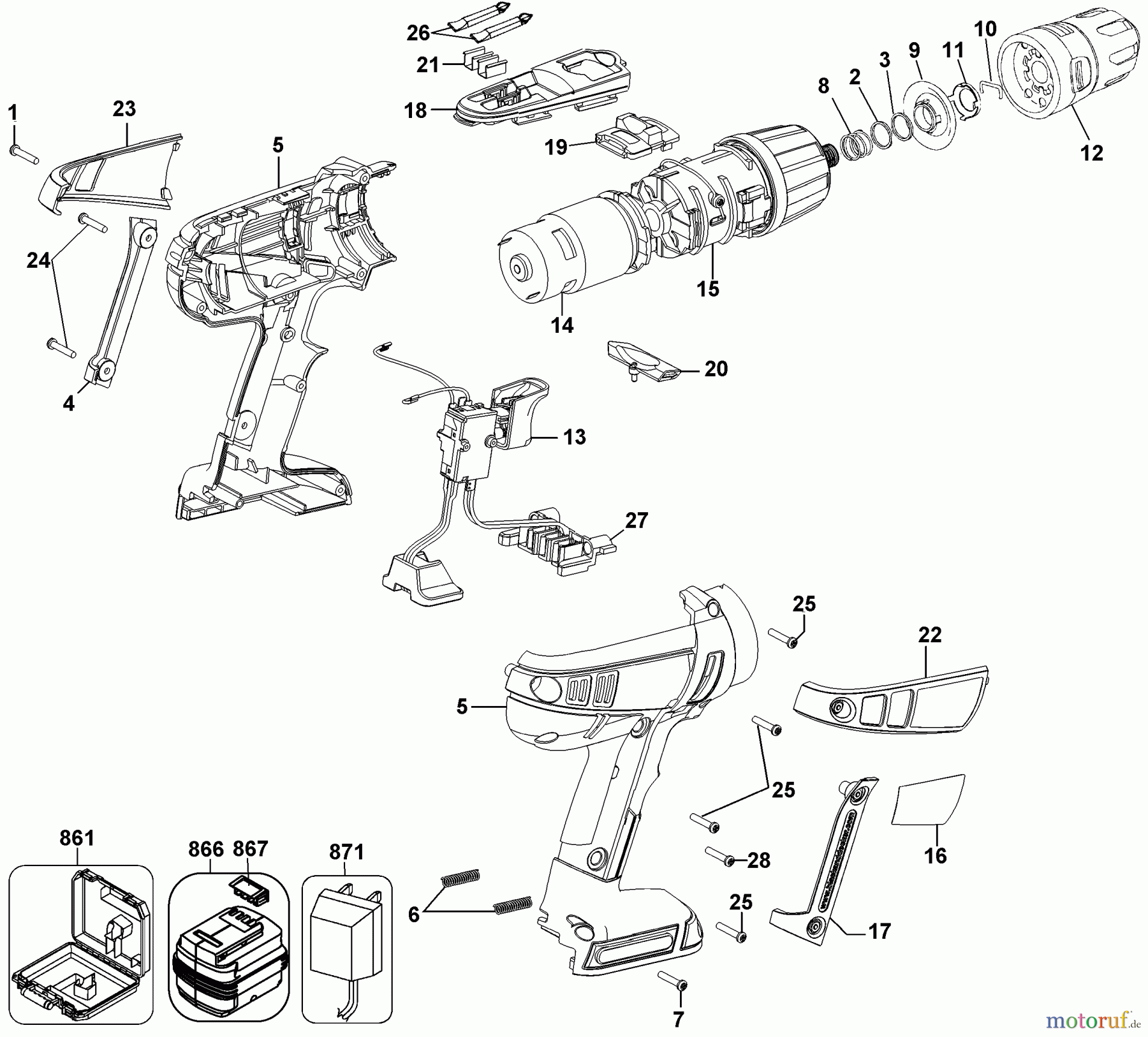 BLACK+DECKER Divers 14.4V FIRESTORM DRILL FS1400D-2 Seite 1