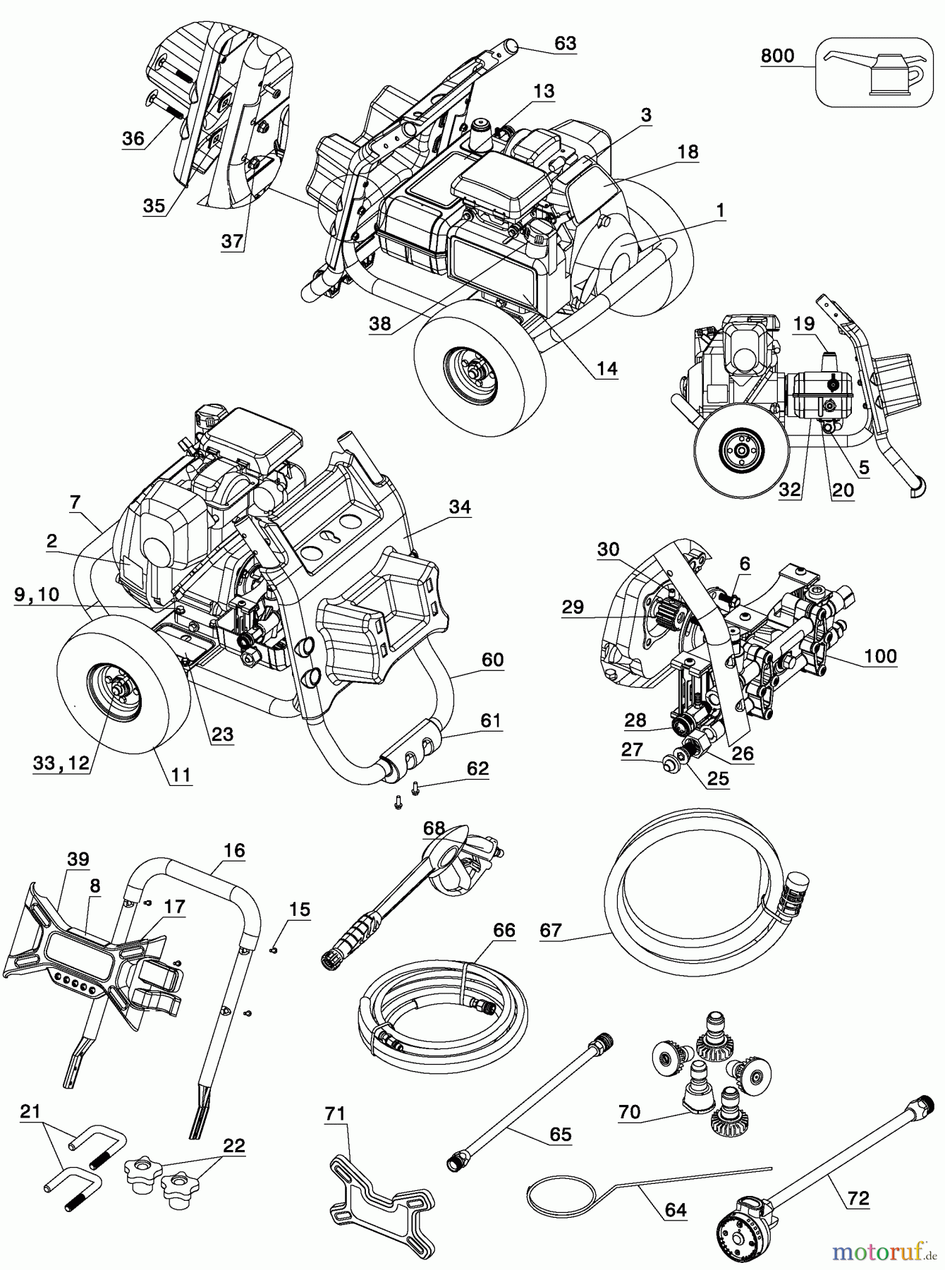 OEM Black und Decker Divers 2600 PSI PRESSURE WASHER XR2625 Seite 1