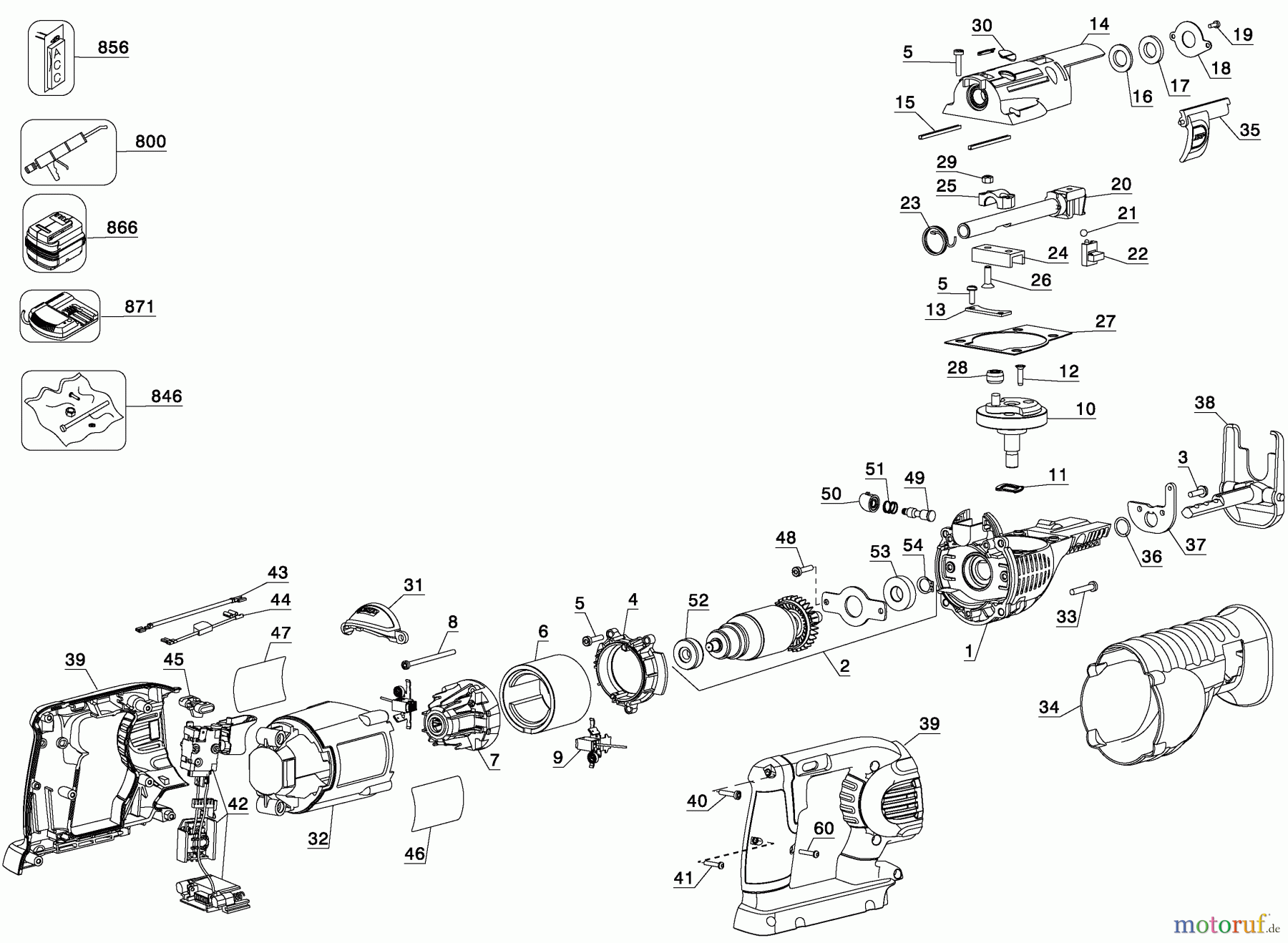 DEWALT HOLZARBEITEN KREISSÄGEN 36V RECIP SAW DC305 Seite 1